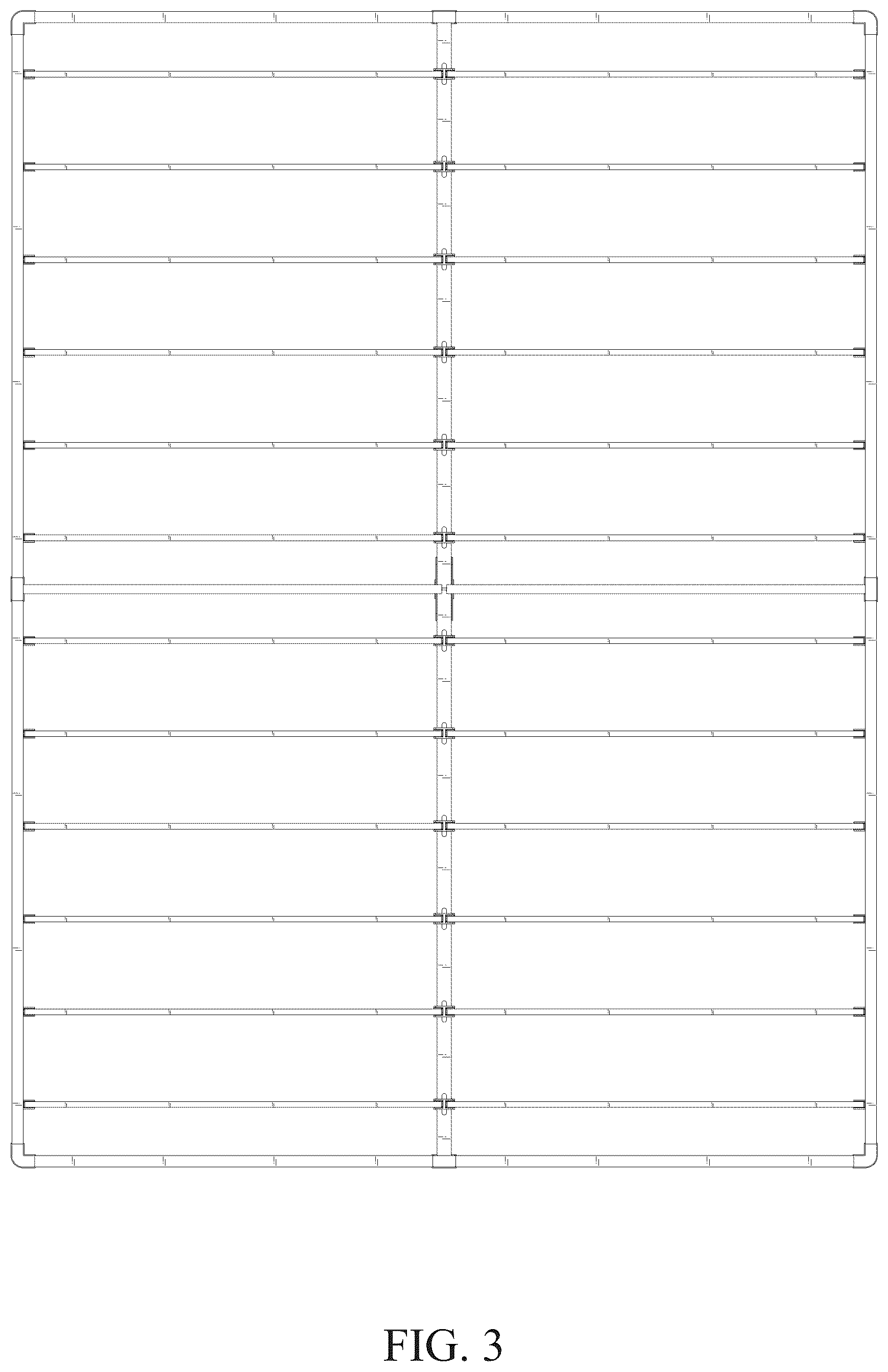 Patent USD1124700 Figure 3 – Metal bed