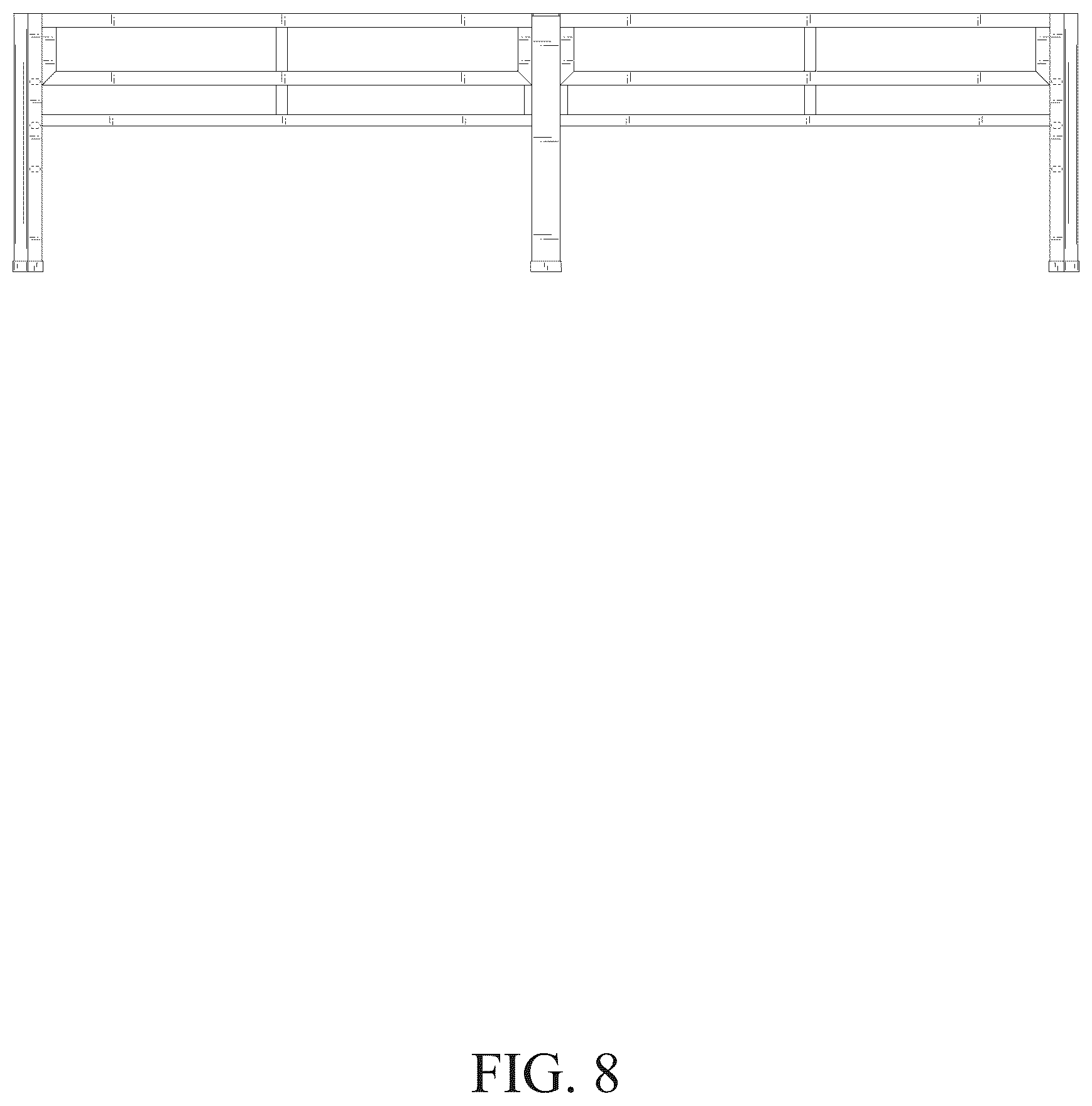 Patent USD1124700 Figure 8 – Metal bed
