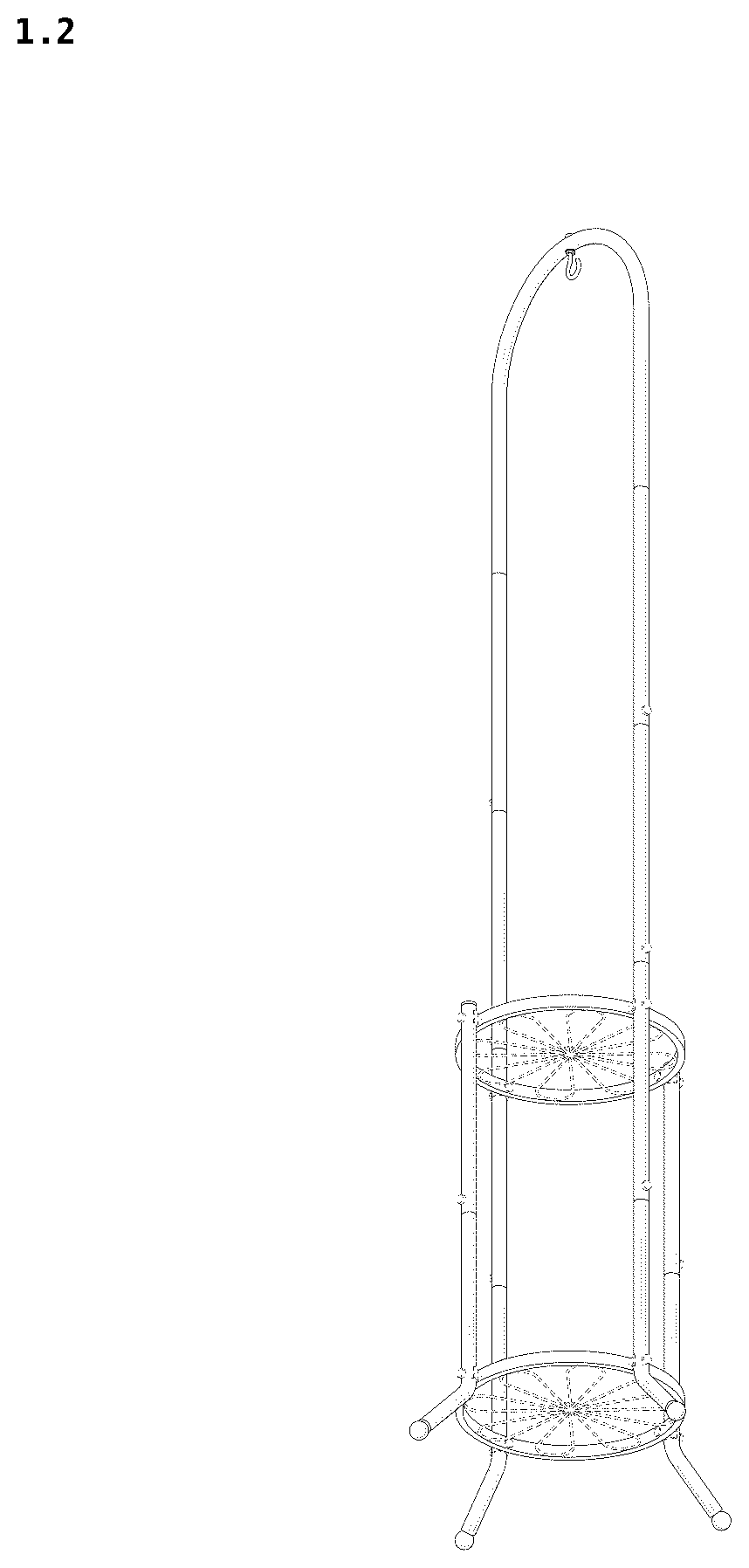 Patent USD1124701 Figure 2 – Flower stand