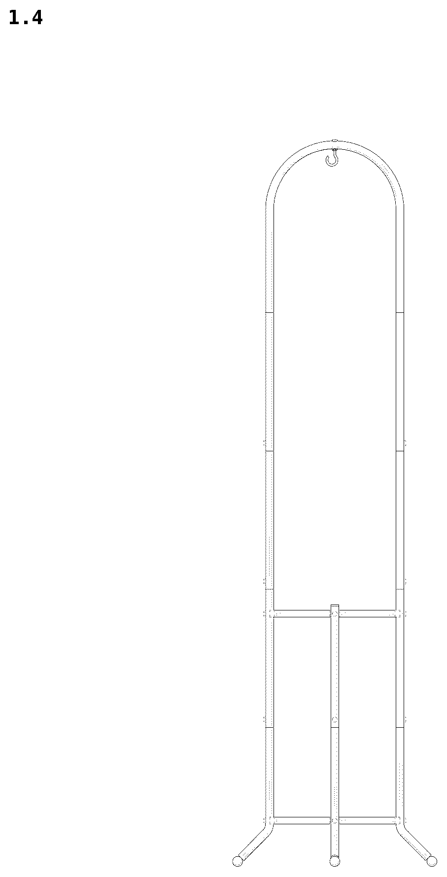 Patent USD1124701 Figure 4 – Flower stand