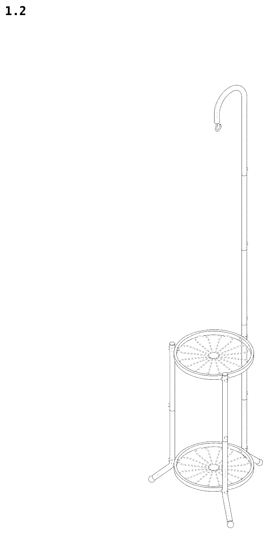 Patent USD1124702 Figure 2 – Flower stand