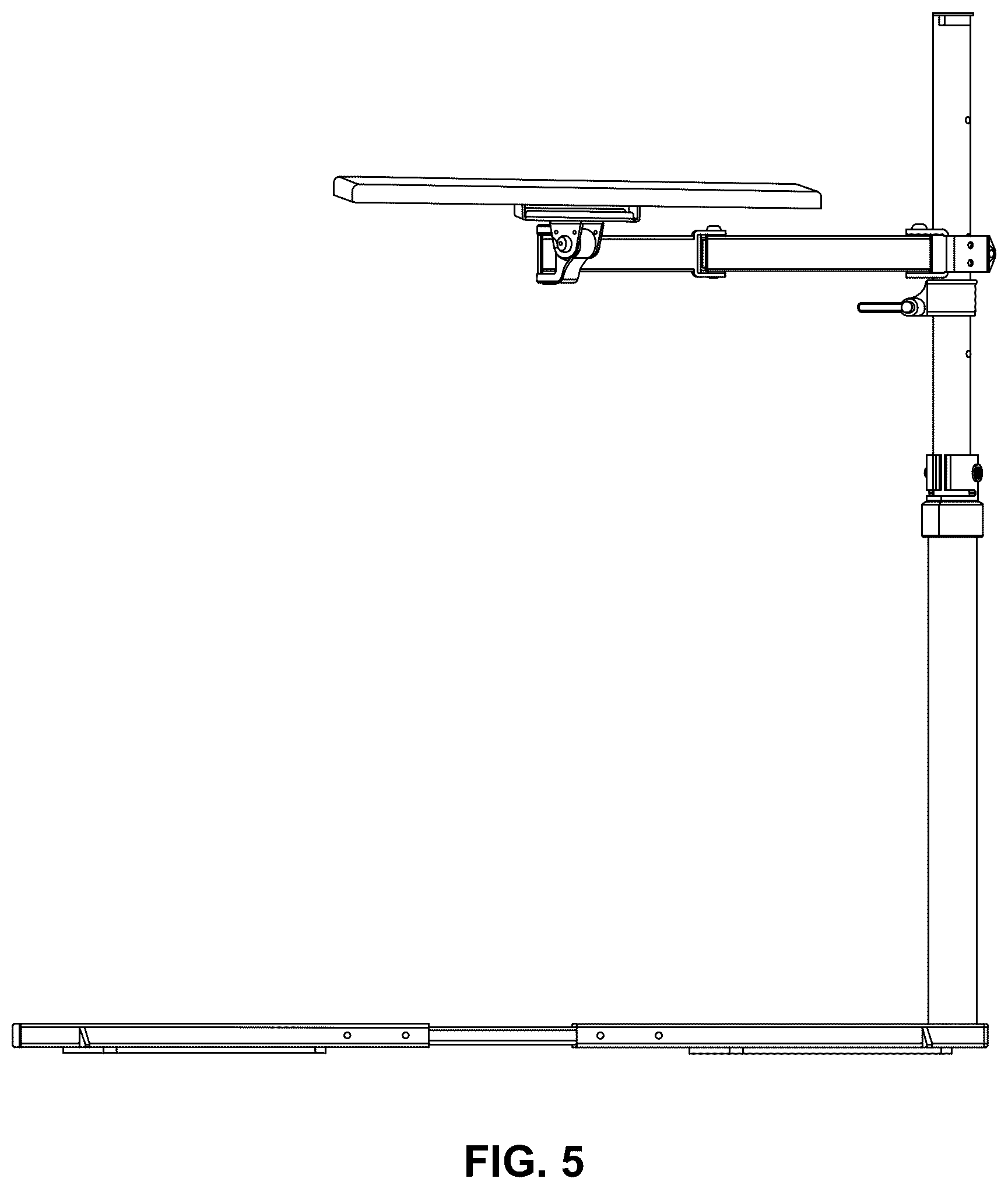 Patent USD1124703 Figure 5 – Swivel tray