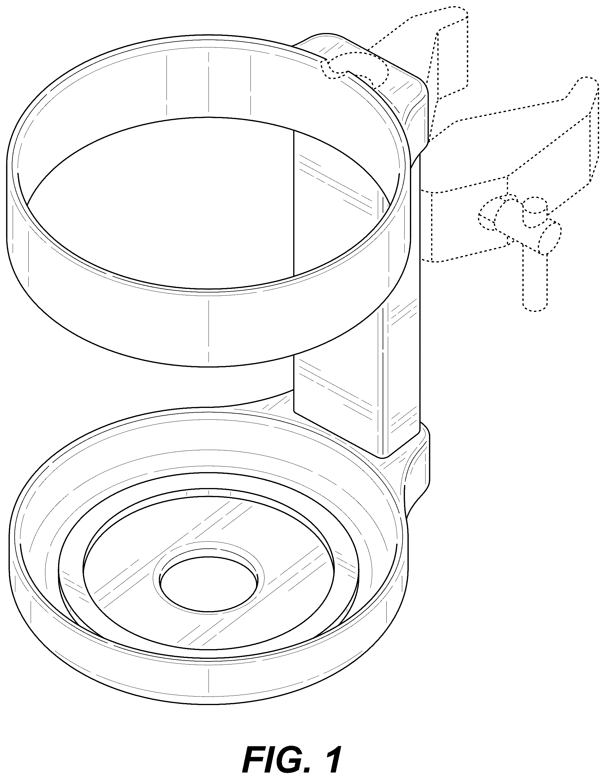 Patent USD1124705 Figure 1 – Container holder