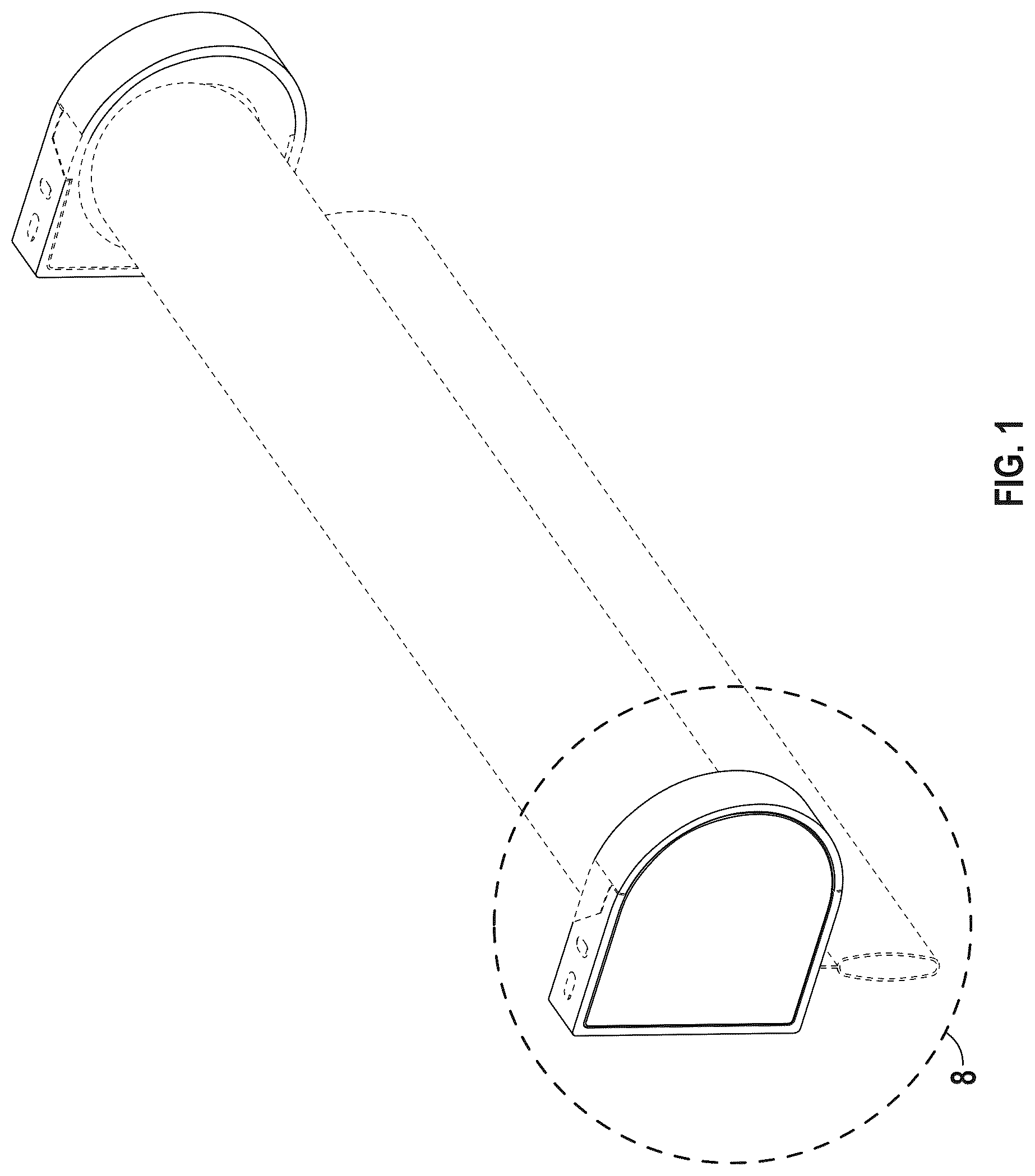 Patent USD1124708 Figure 1 – Bracket set for a window treatment