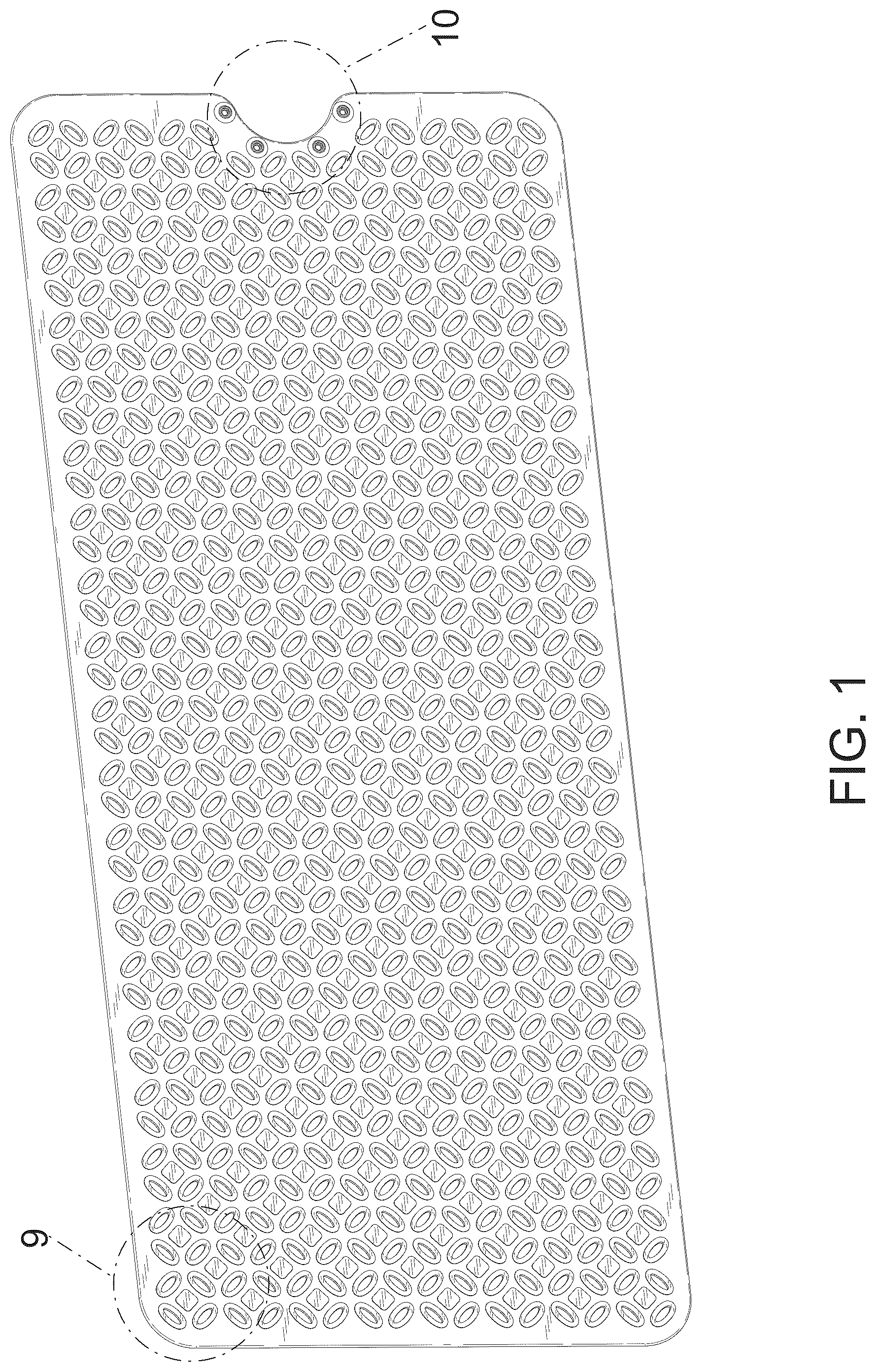 Patent USD1124710 Figure 1 – Long hollow non-slip mat