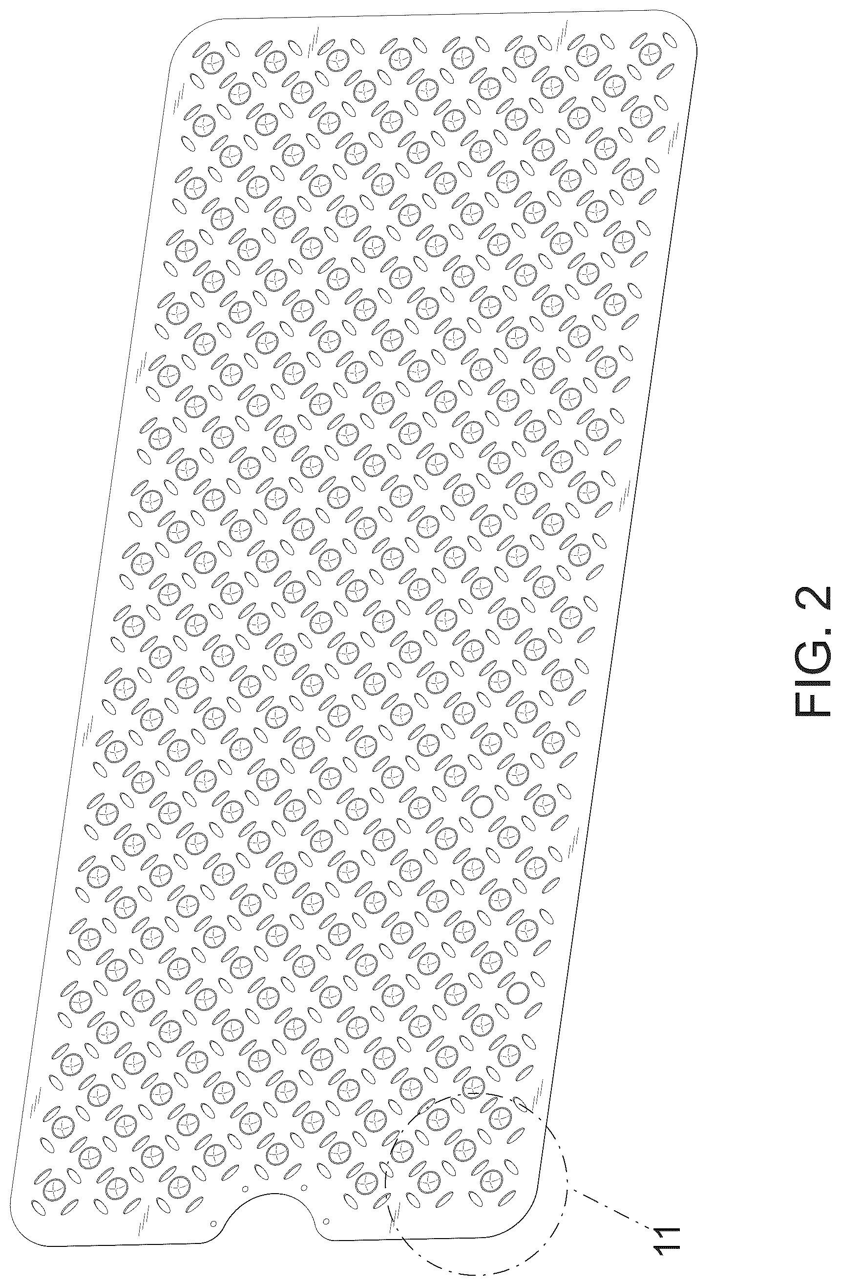 Patent USD1124710 Figure 2 – Long hollow non-slip mat