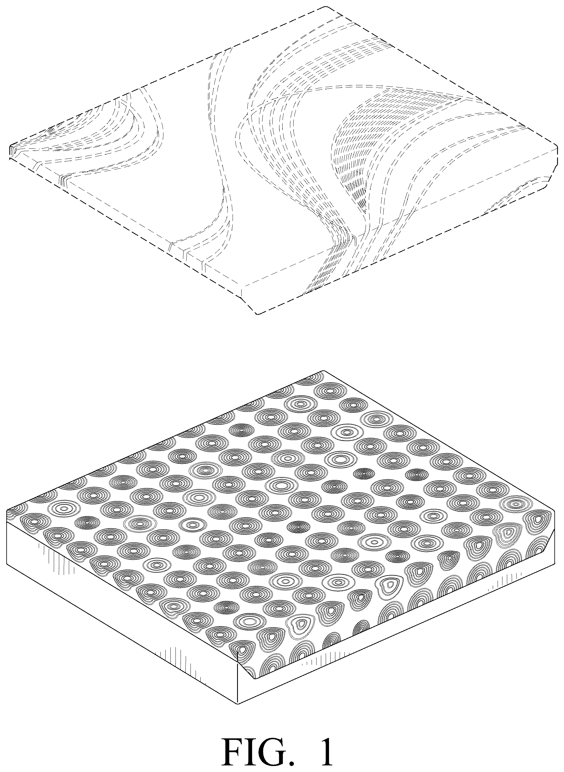 Patent USD1124711 Figure 1 – Mattress cover including an inner panel