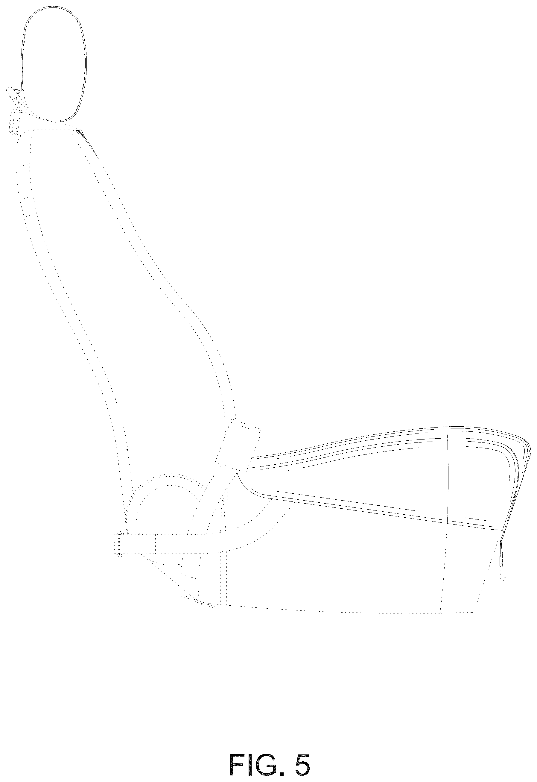 Patent USD1124717 Figure 5 – Car seat cover