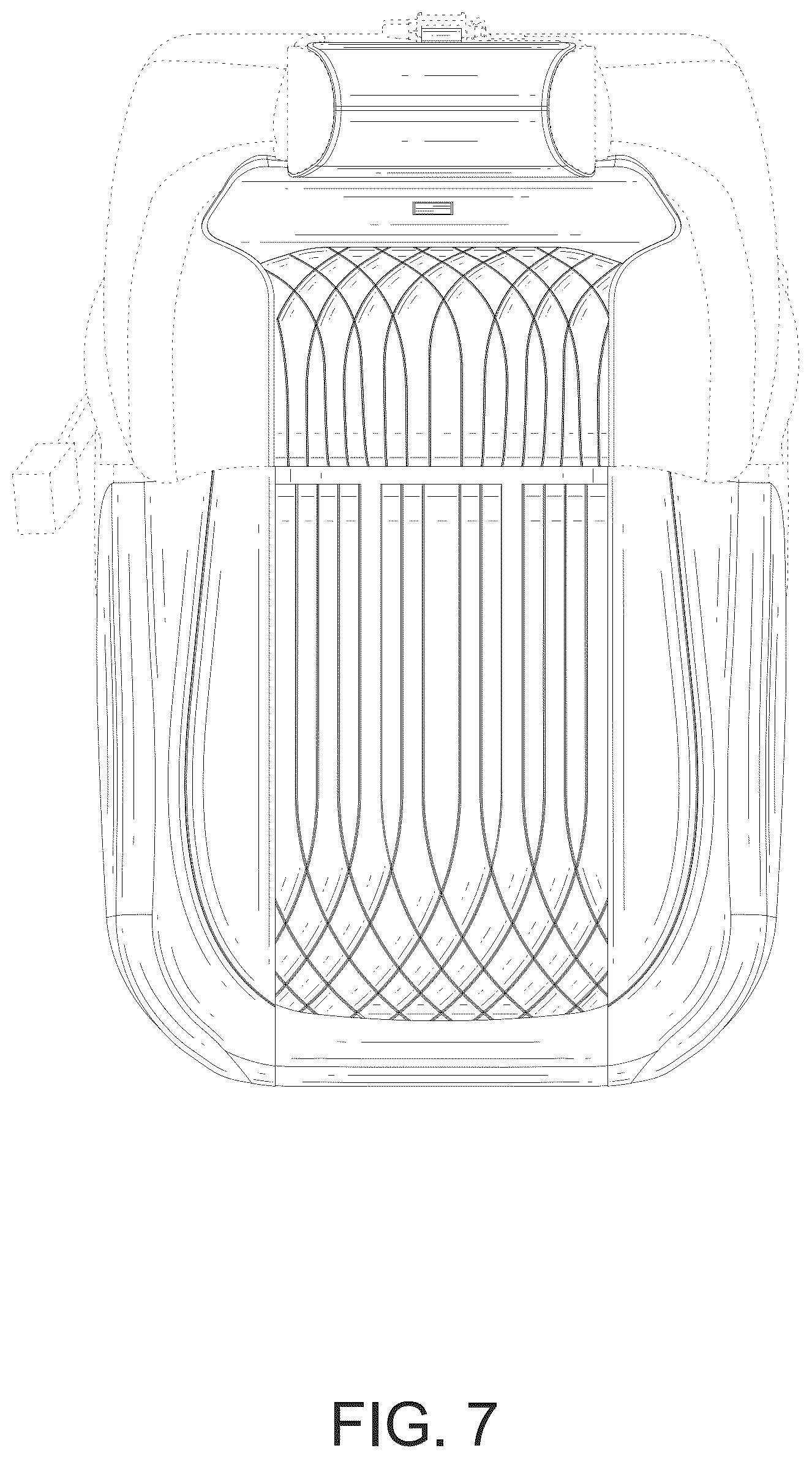 Patent USD1124717 Figure 7 – Car seat cover