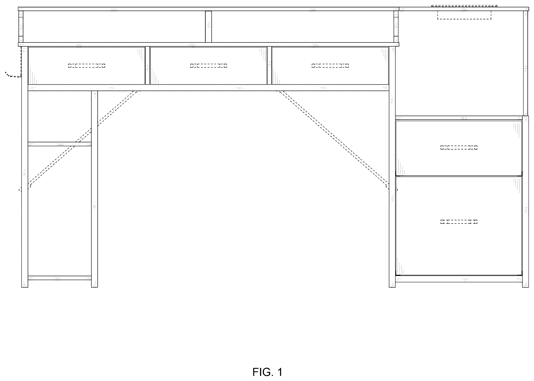 Patent USD1124719 — Desk — Figure 1