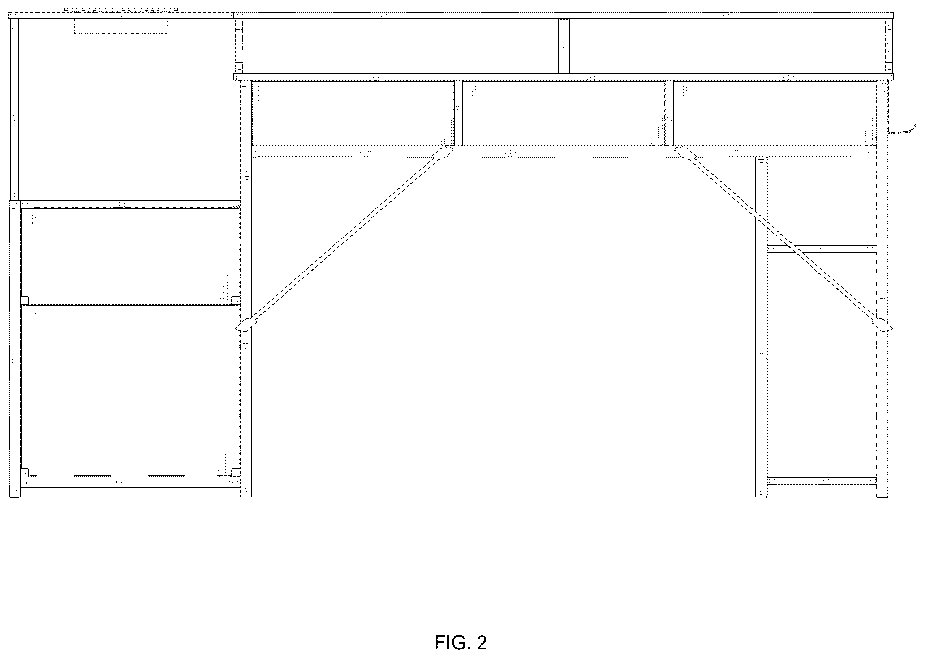 Patent USD1124719 Figure 2 – Desk