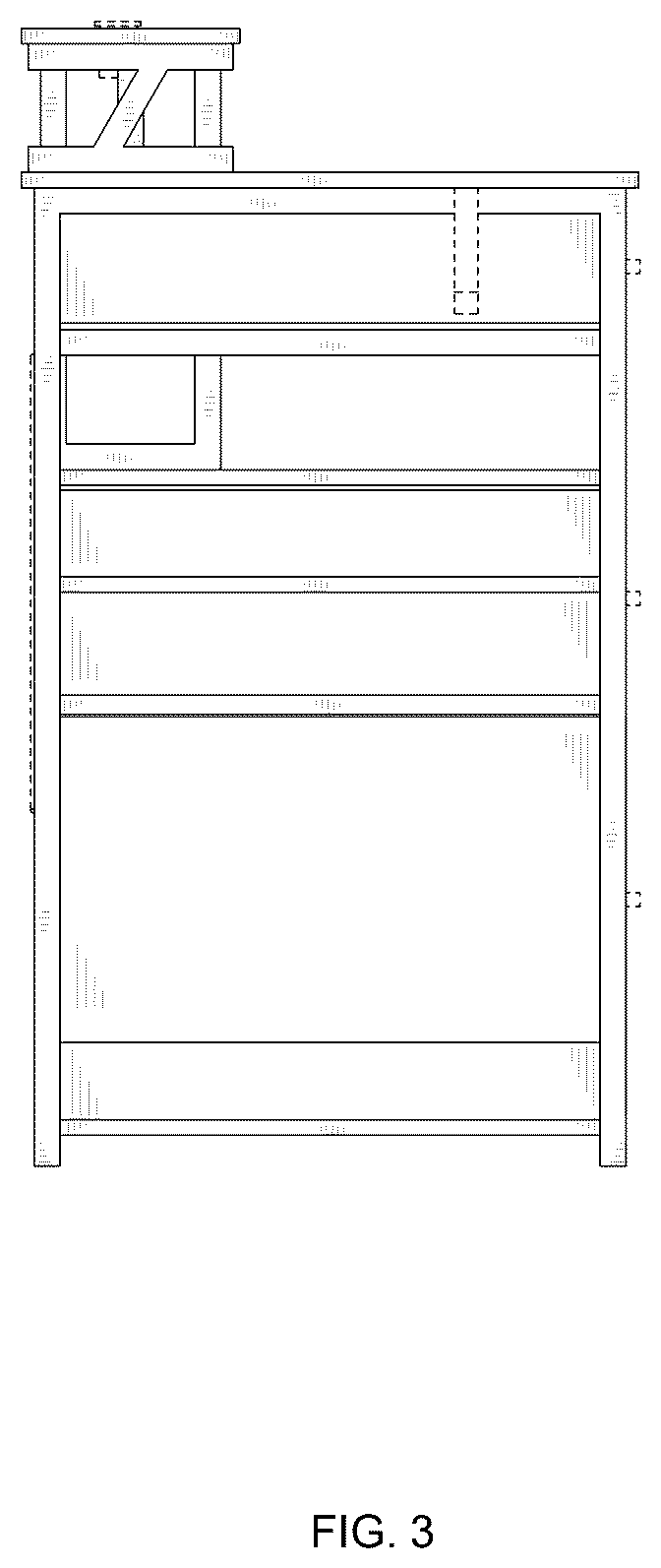 Patent USD1124719 Figure 3 – Desk