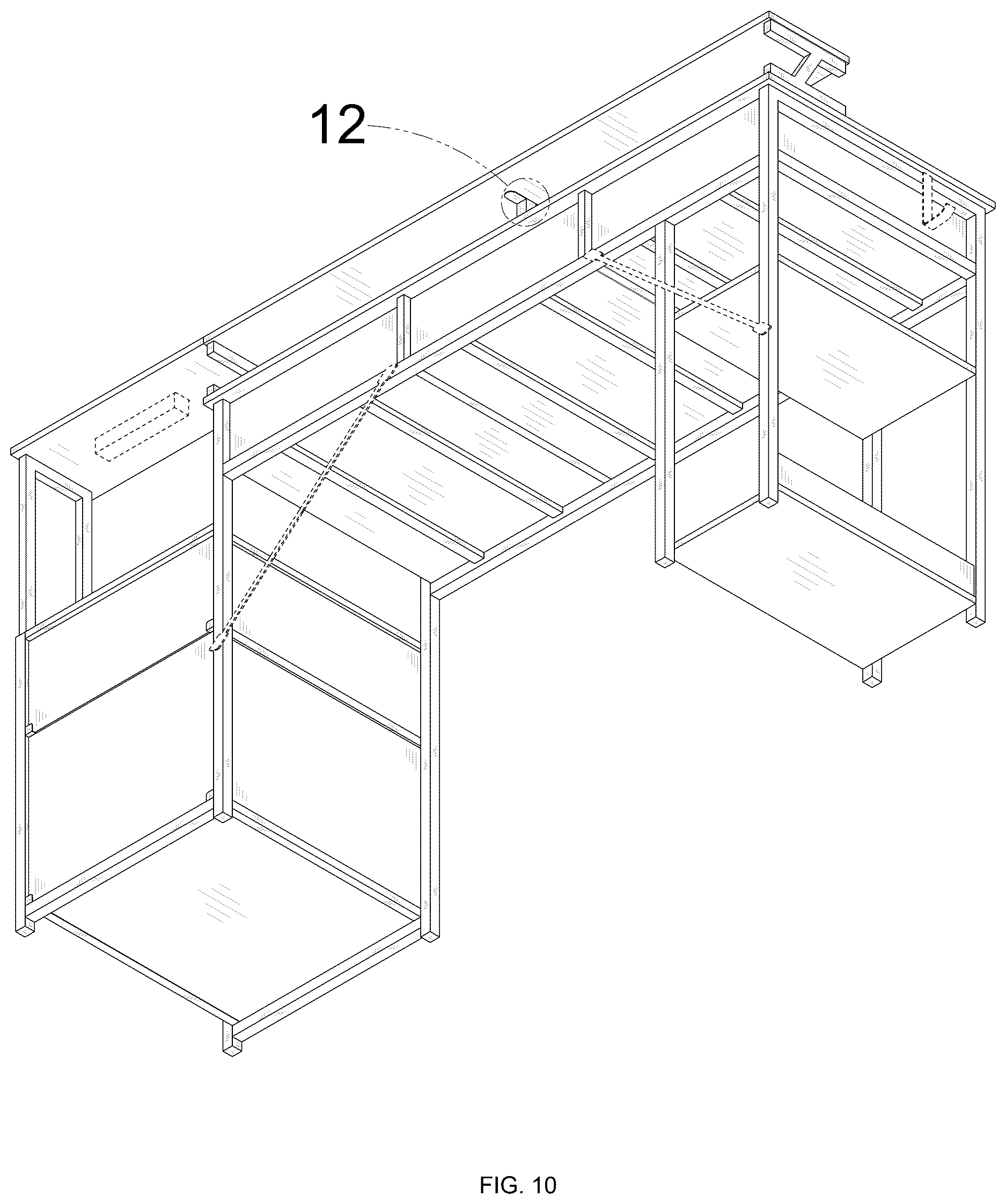 Patent USD1124719 Figure 10 – Desk