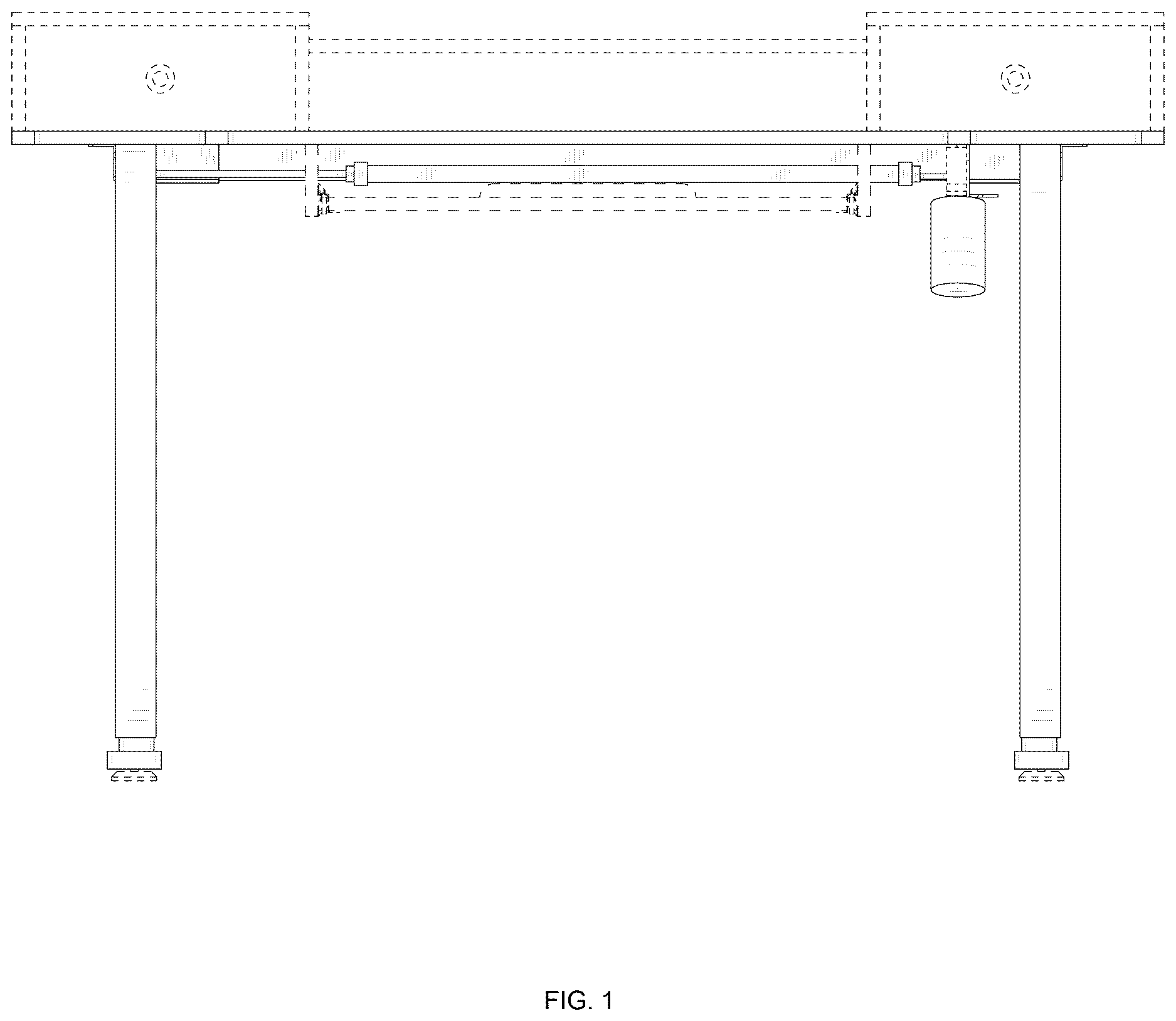 Patent USD1124720 Figure 1 – Height-adjustable desk