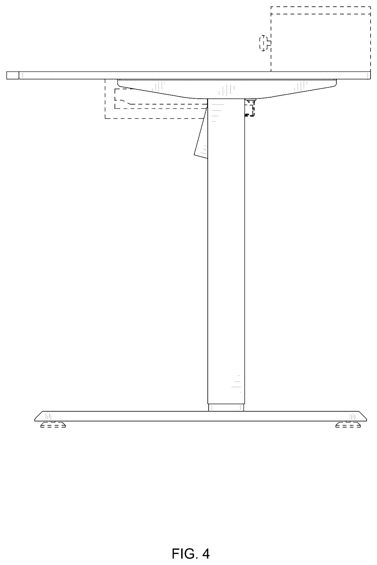 Patent USD1124720 Figure 4 – Height-adjustable desk