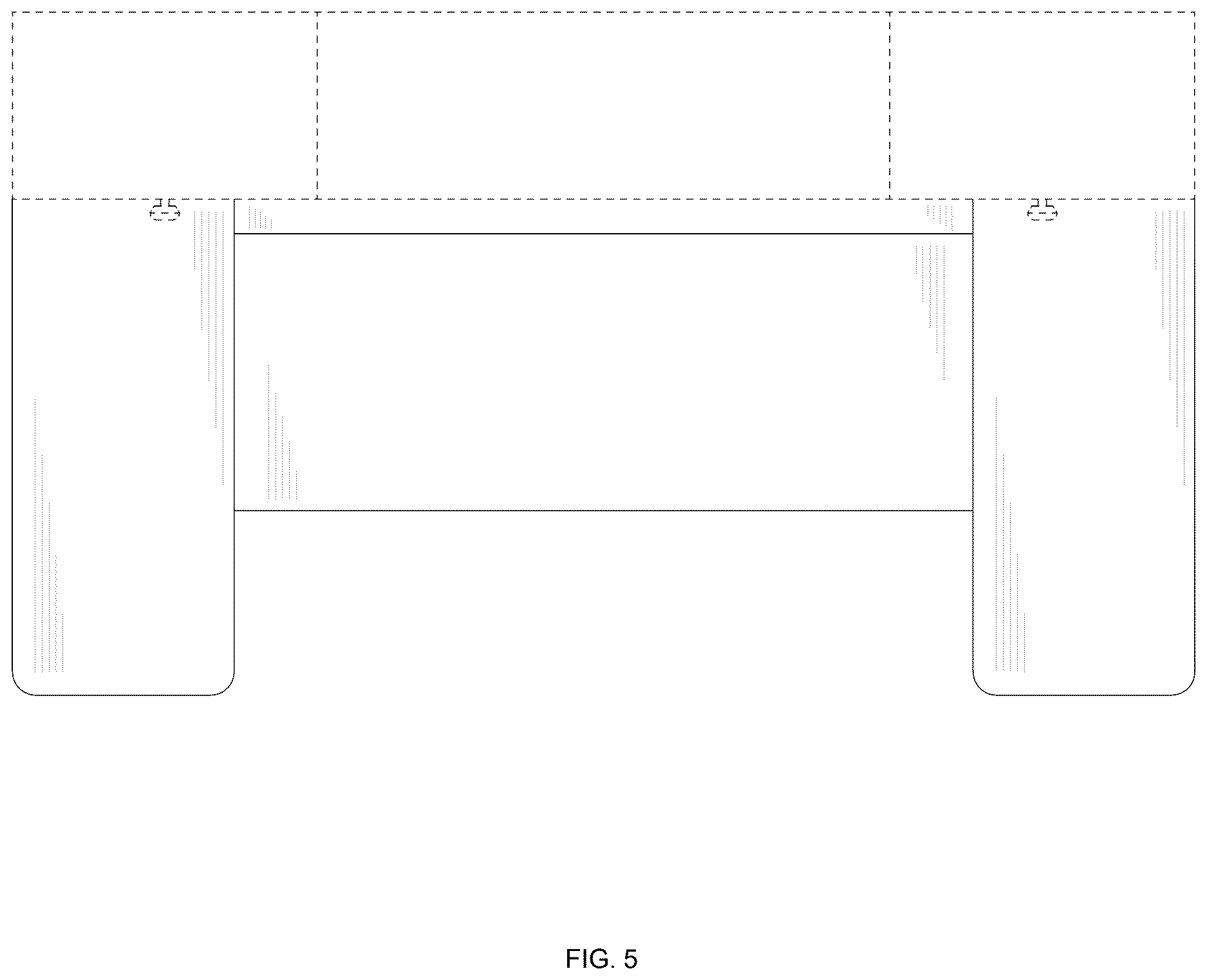 Patent USD1124720 Figure 5 – Height-adjustable desk