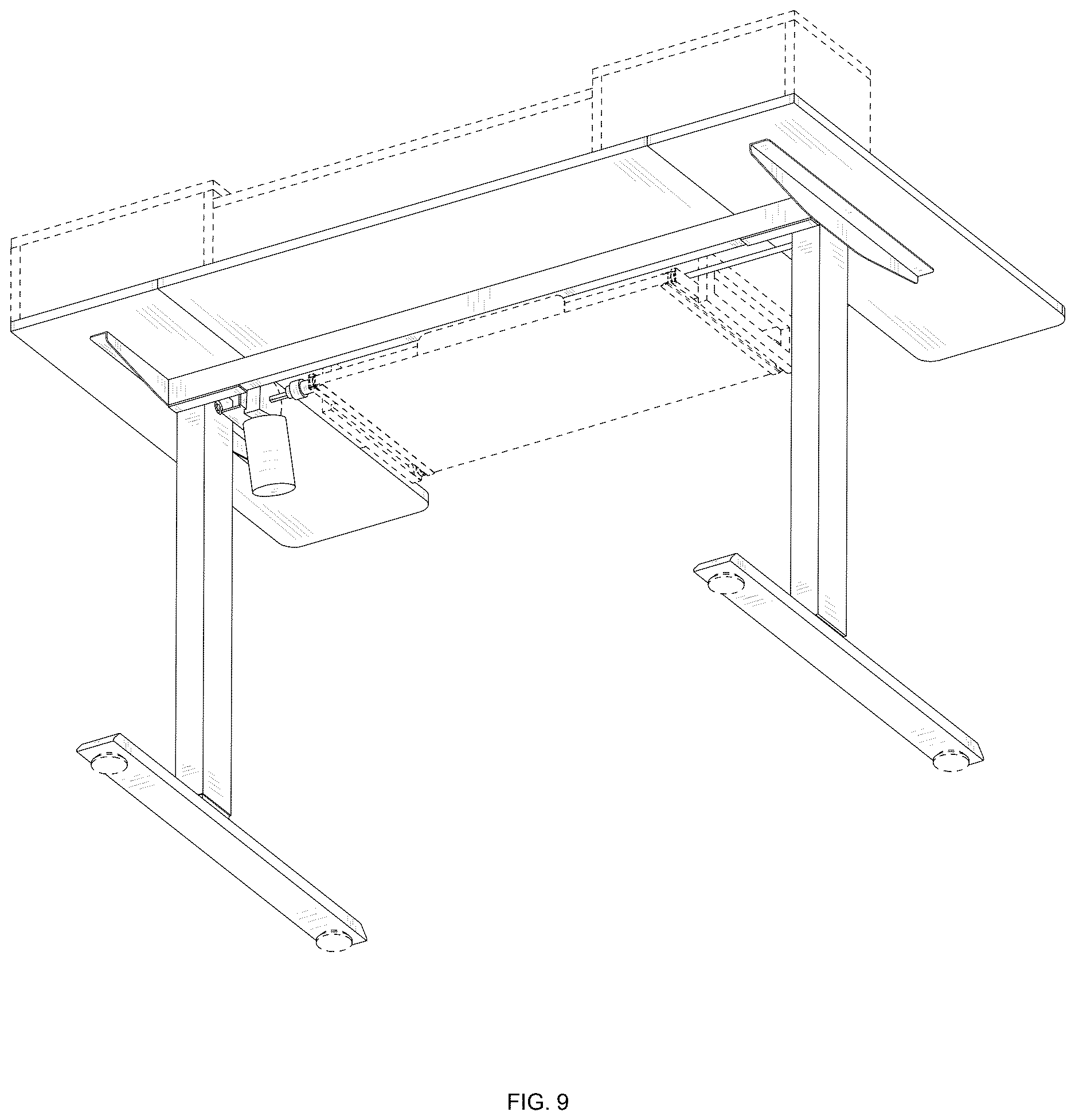 Patent USD1124720 Figure 9 – Height-adjustable desk