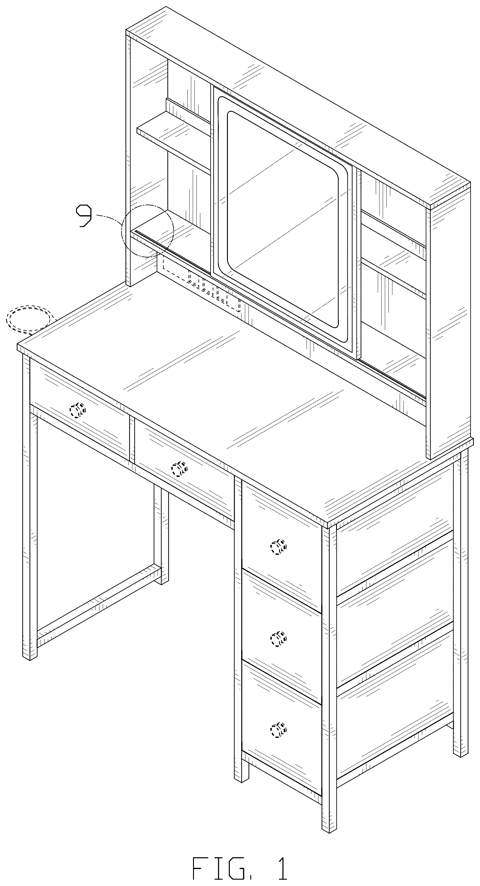 Patent USD1124721 — Dressing table — Figure 1