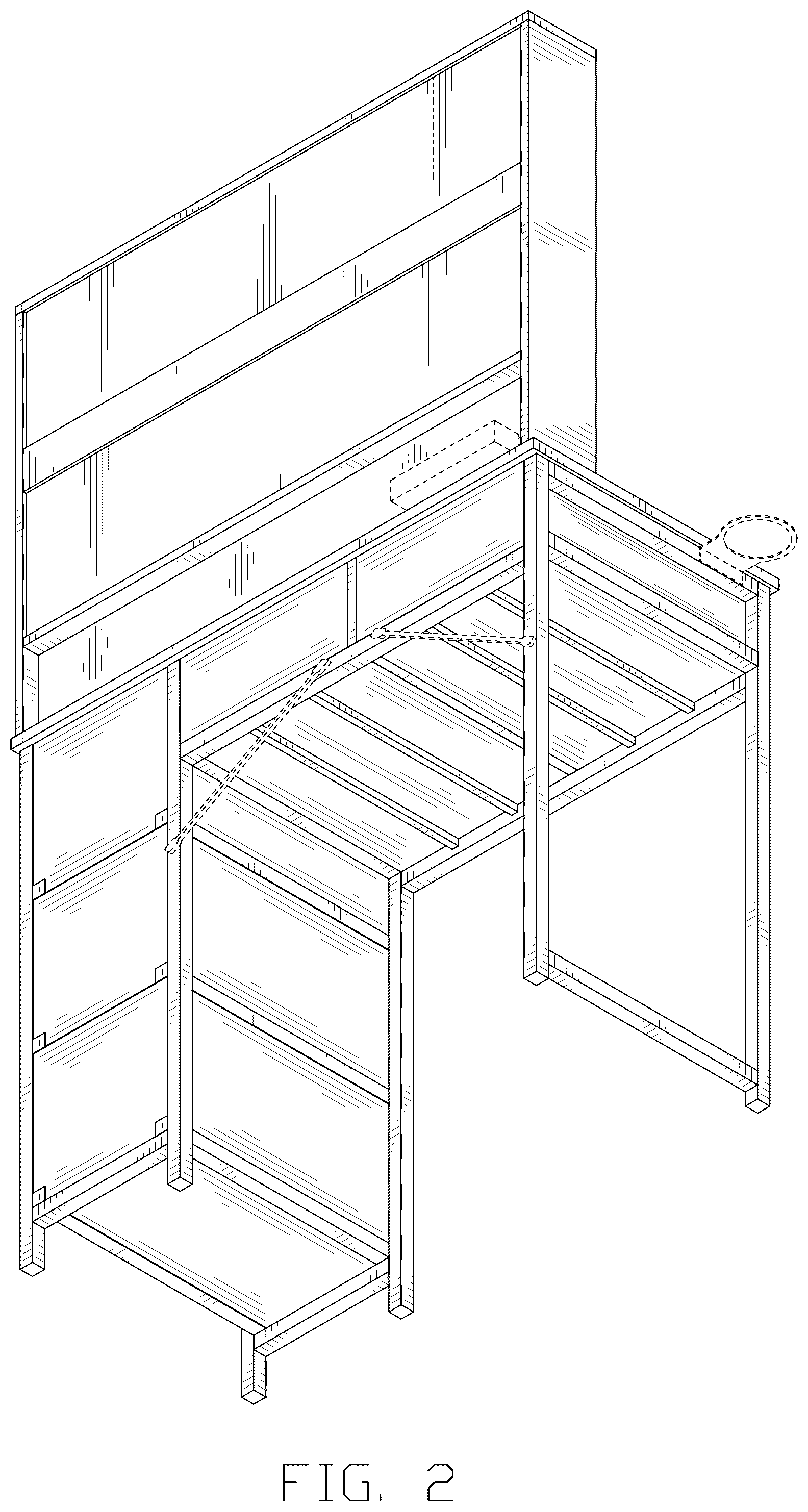 Patent USD1124721 Figure 2 – Dressing table