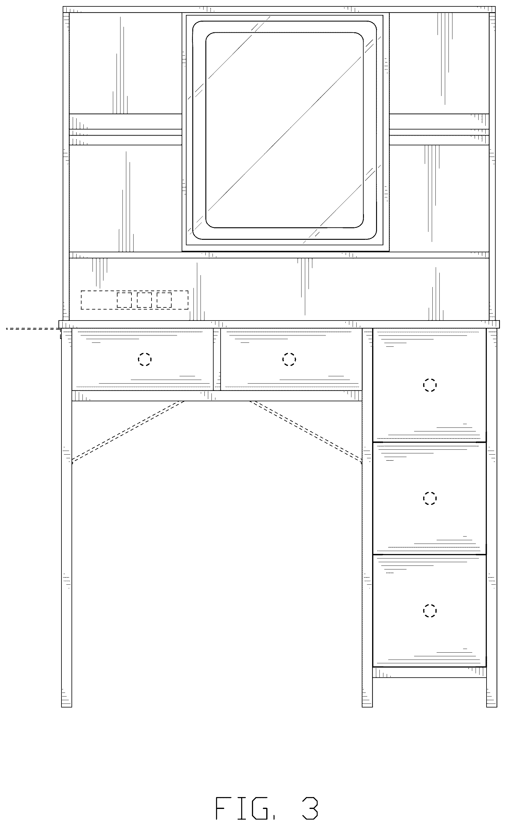 Patent USD1124721 Figure 3 – Dressing table
