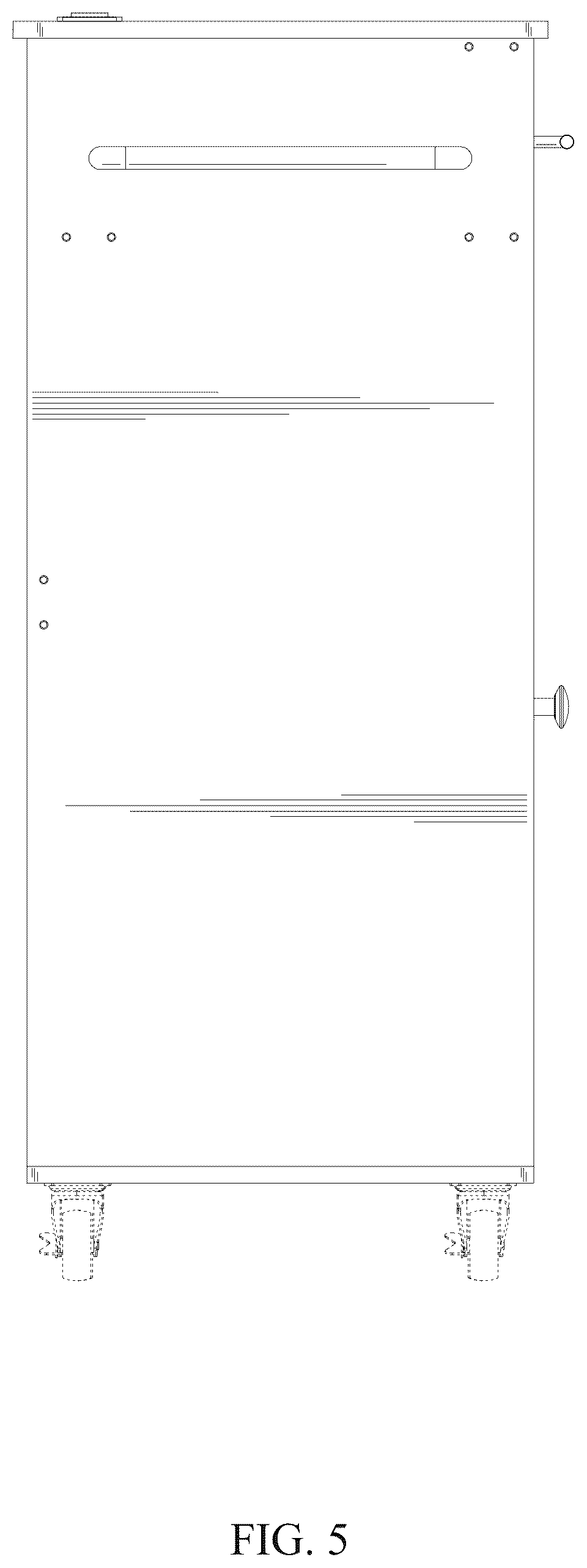 Patent USD1124722 Figure 5 – Kitchen island