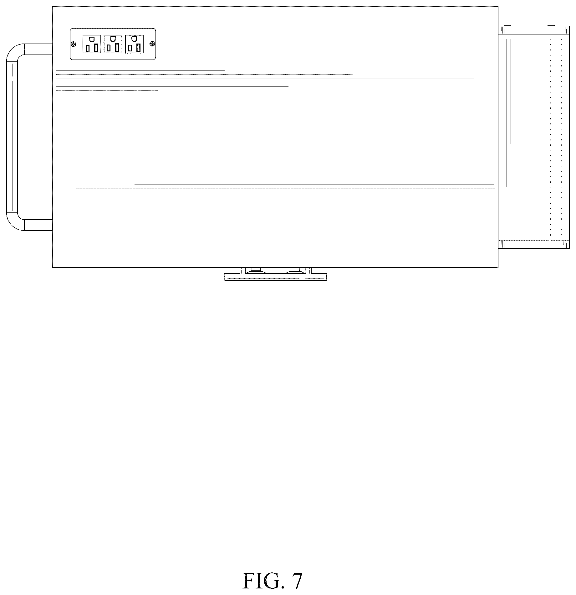 Patent USD1124722 Figure 7 – Kitchen island
