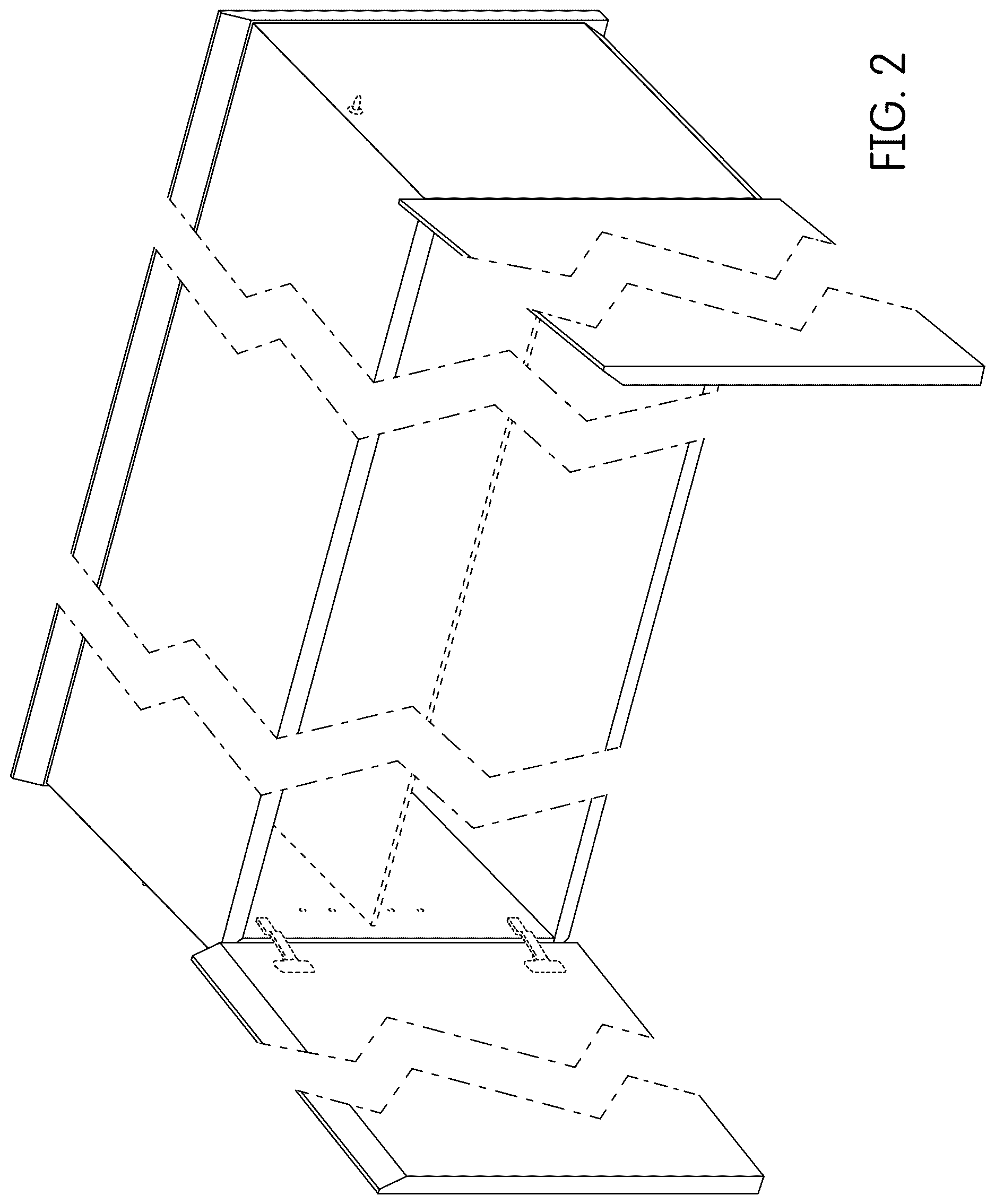 Patent USD1124723 Figure 2 – Storage furniture