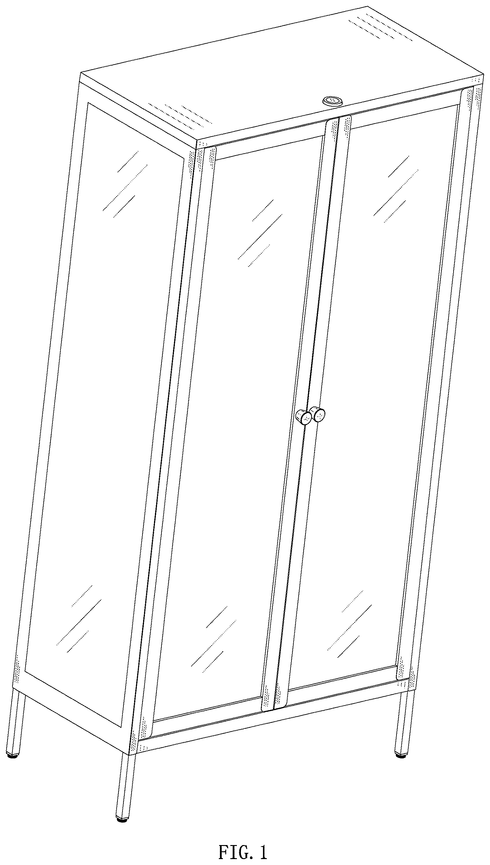 Patent USD1124724 Figure 1 – LED display cabinet
