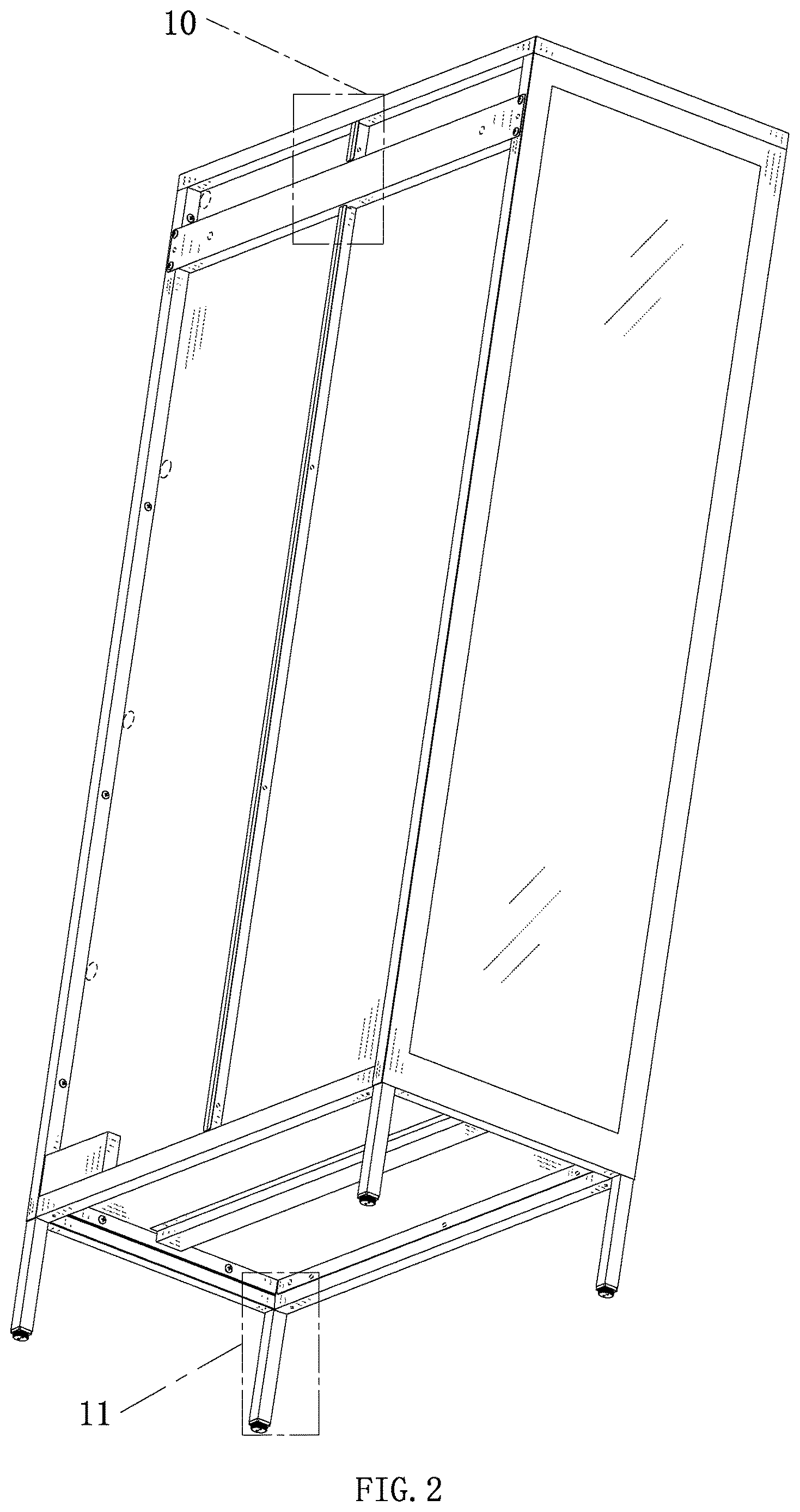 Patent USD1124724 Figure 2 – LED display cabinet
