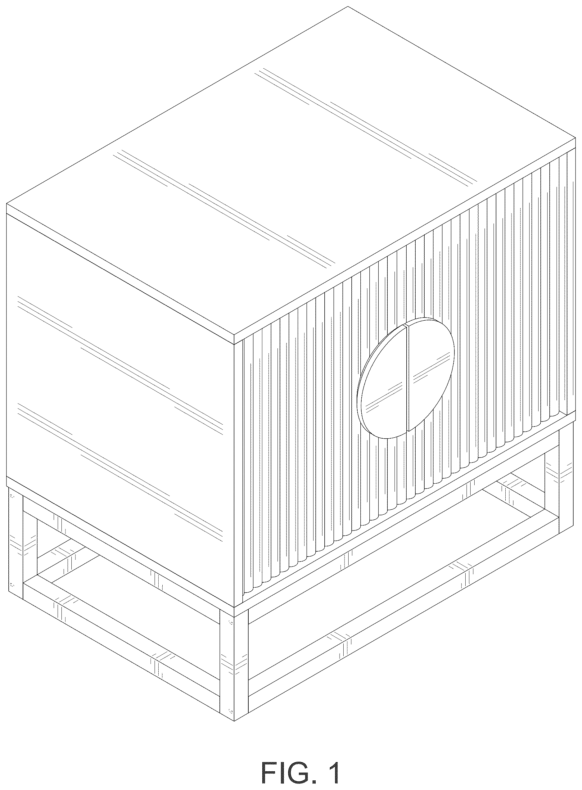 Patent USD1124725 — Fluted nightstand double door — Figure 1