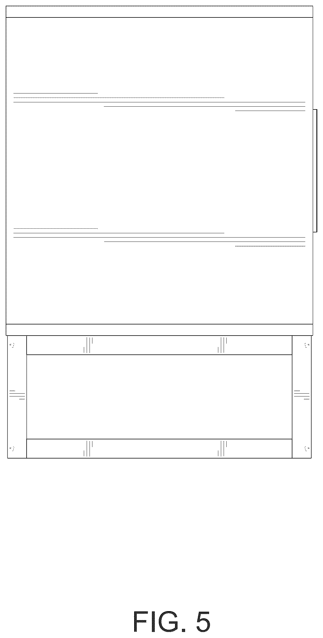 Patent USD1124725 Figure 5 – Fluted nightstand double door