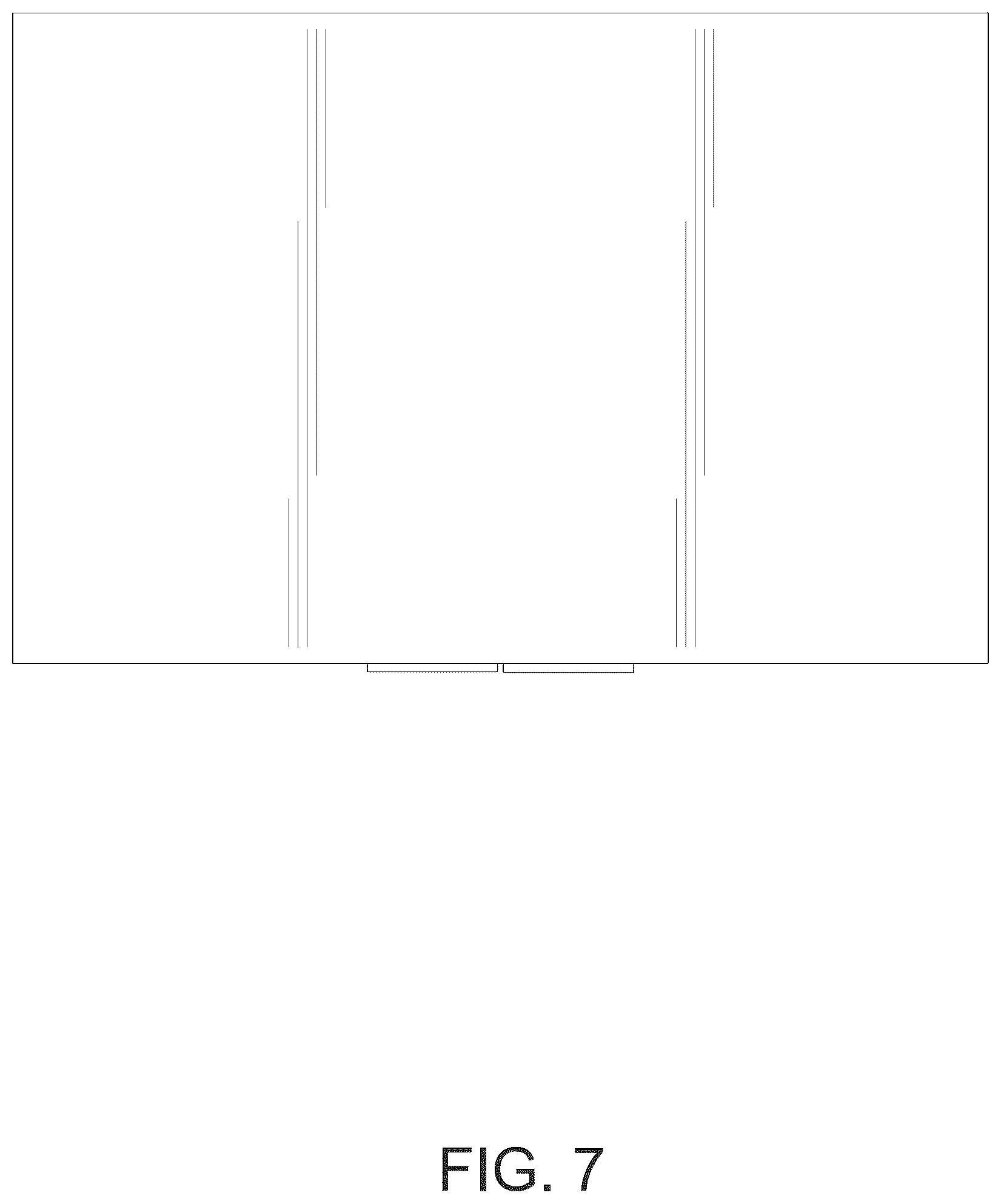 Patent USD1124725 Figure 7 – Fluted nightstand double door