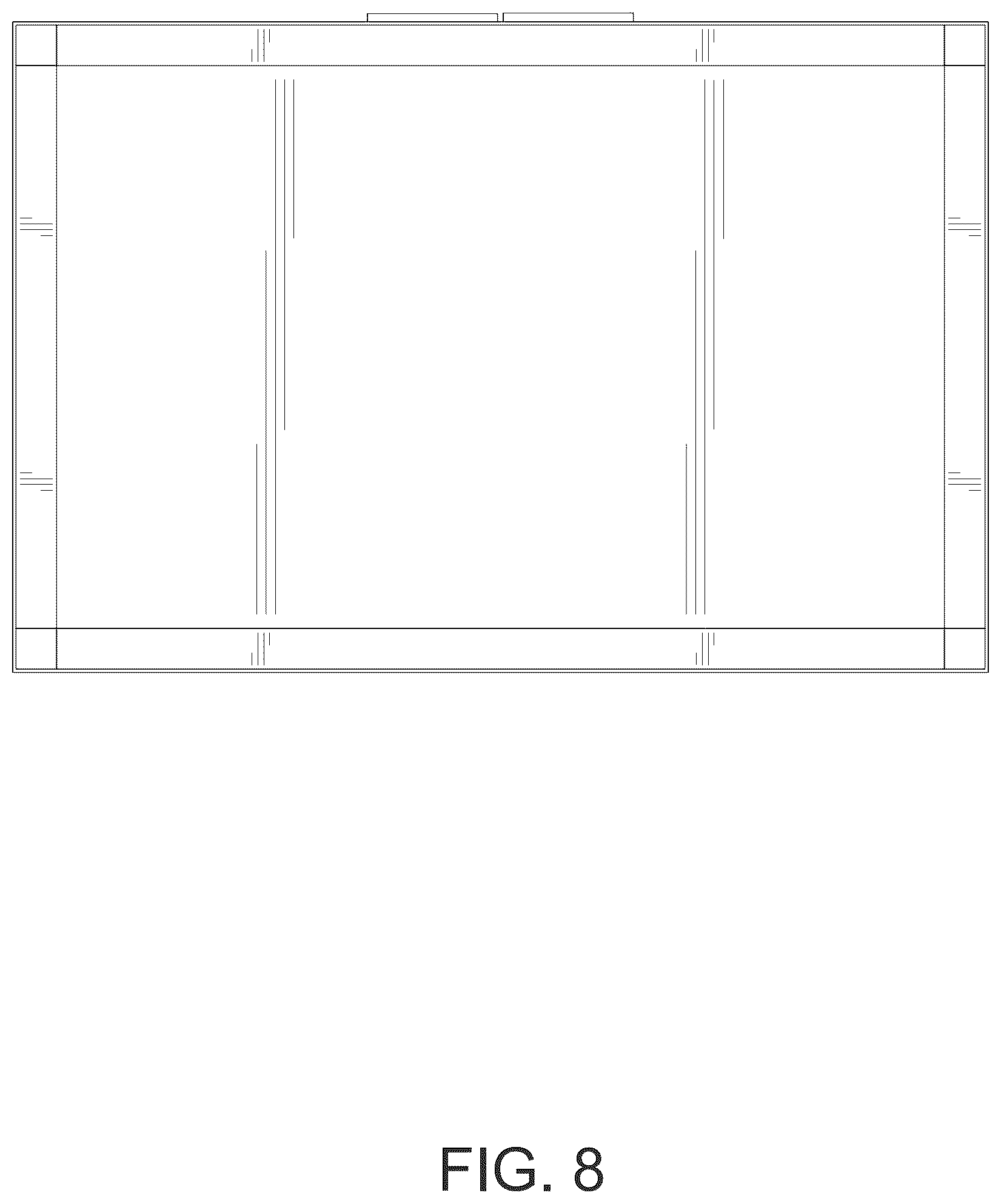 Patent USD1124725 Figure 8 – Fluted nightstand double door