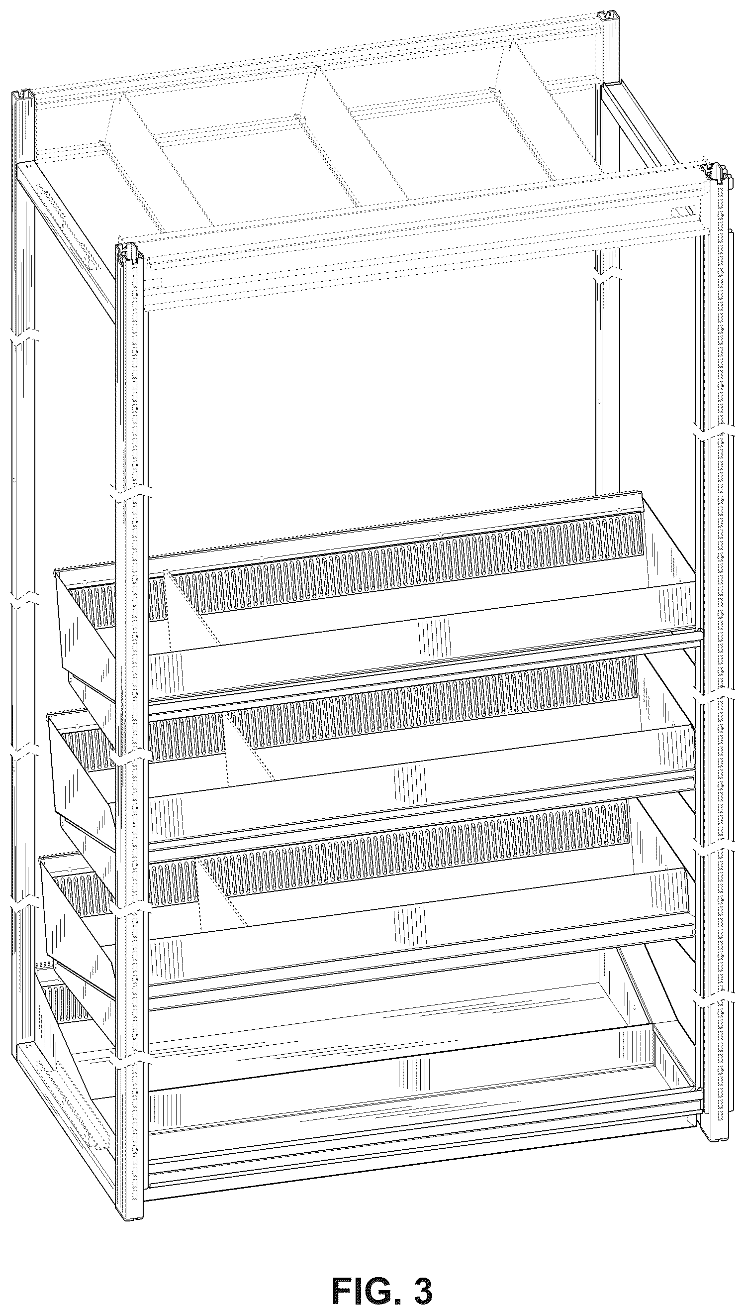 Patent USD1124728 Figure 3 – Retail display