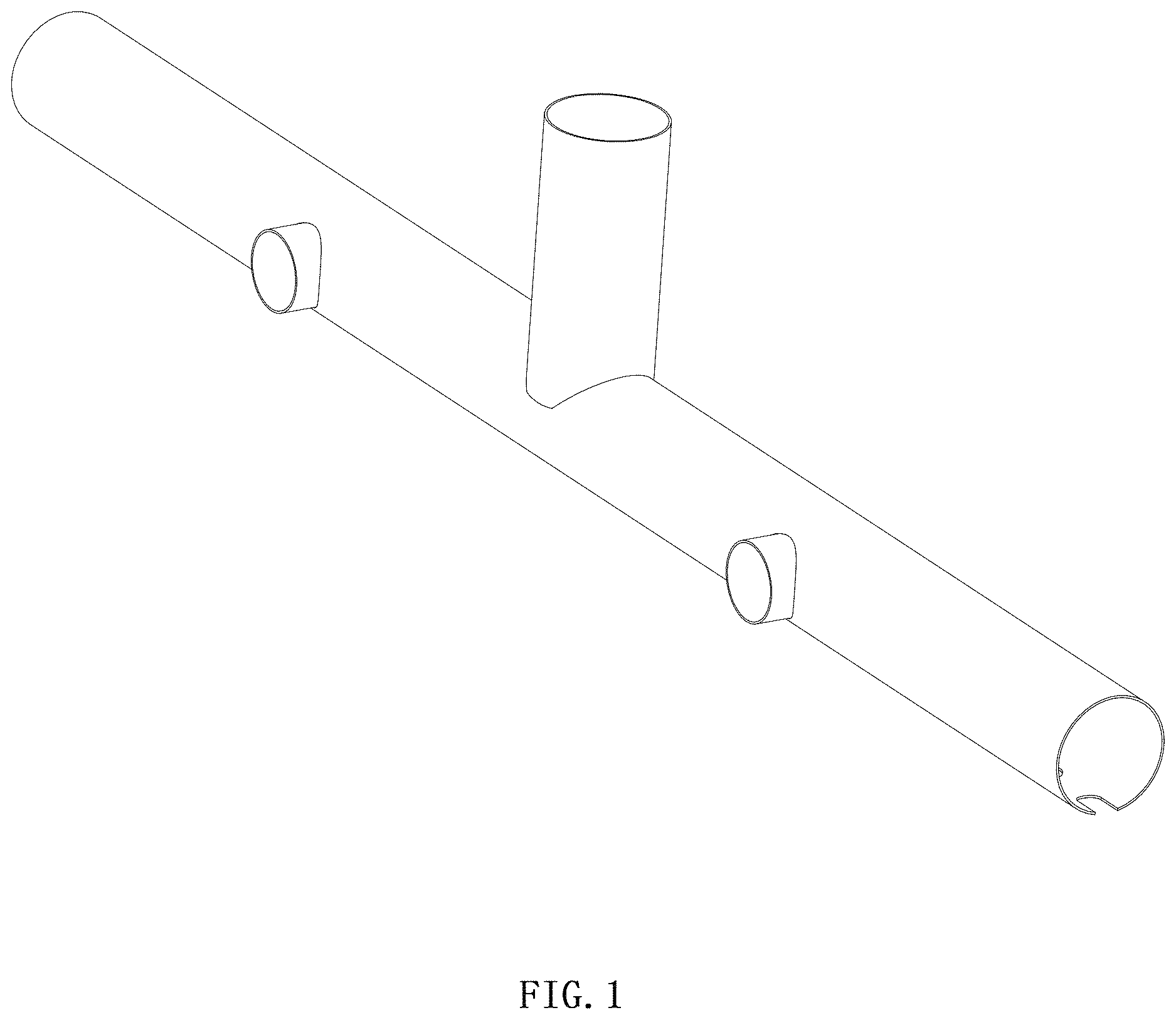 Patent USD1124731 Figure 1 – Base of clothes hanger