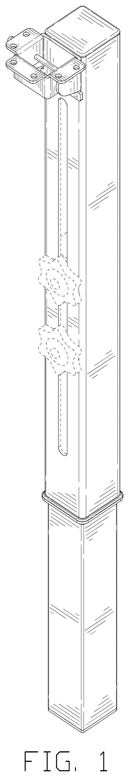 Patent USD1124732 Figure 1 – Adjustable supporting leg