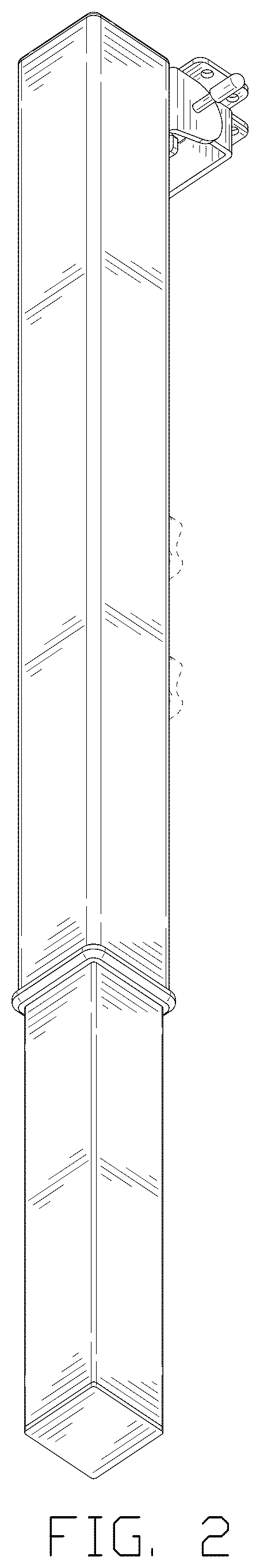 Patent USD1124732 Figure 2 – Adjustable supporting leg