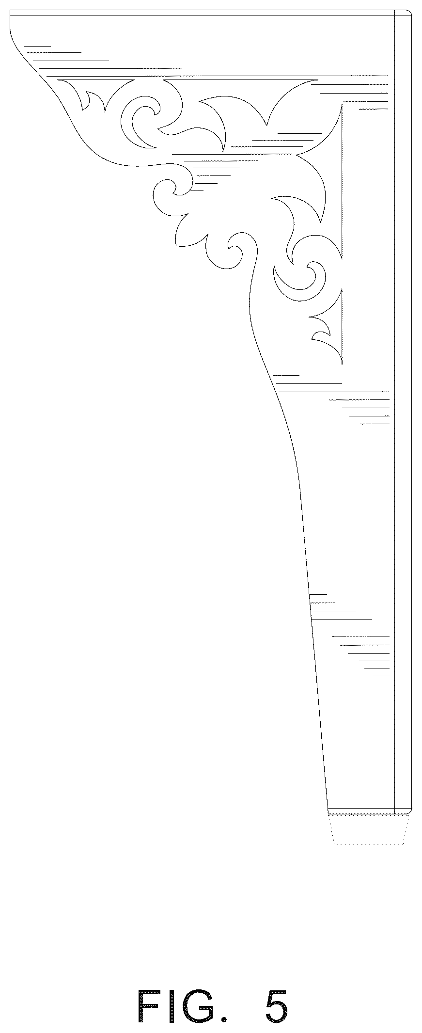 Patent USD1124733 Figure 5 – Furniture foot