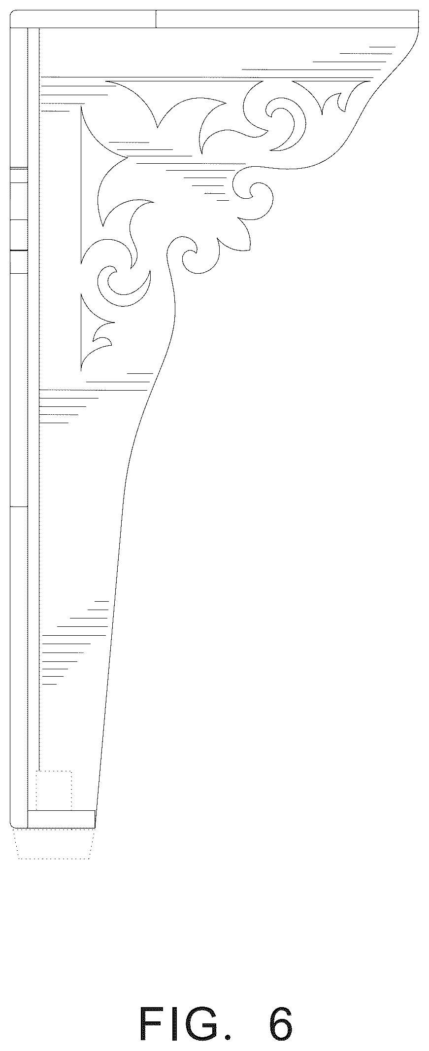 Patent USD1124733 Figure 6 – Furniture foot