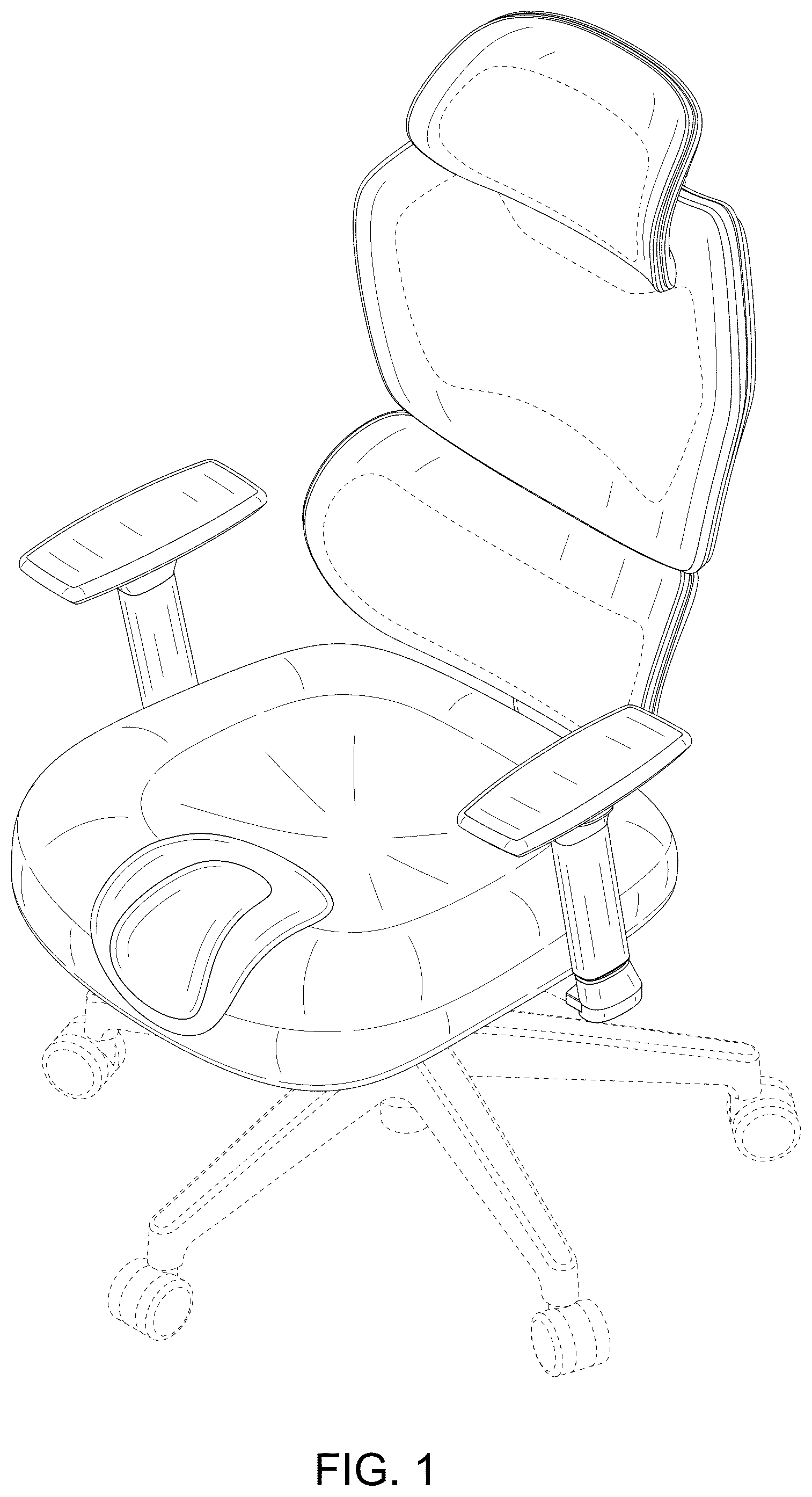 Patent USD1124736 — Chair — Figure 1