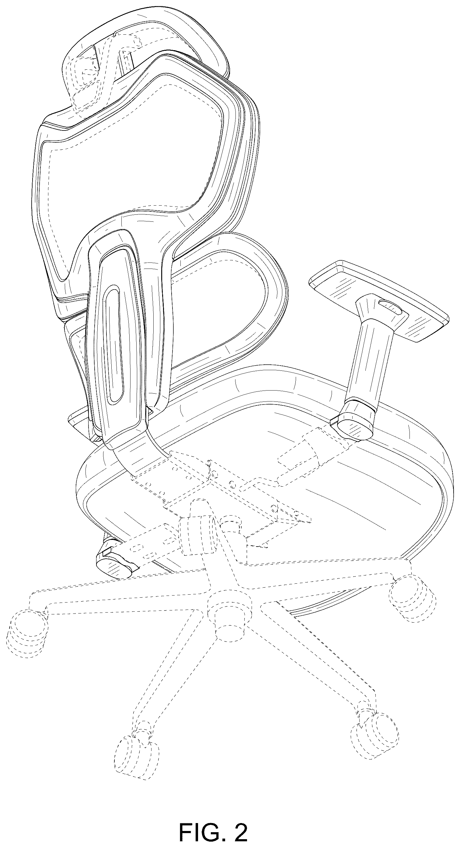 Patent USD1124736 Figure 2 – Chair