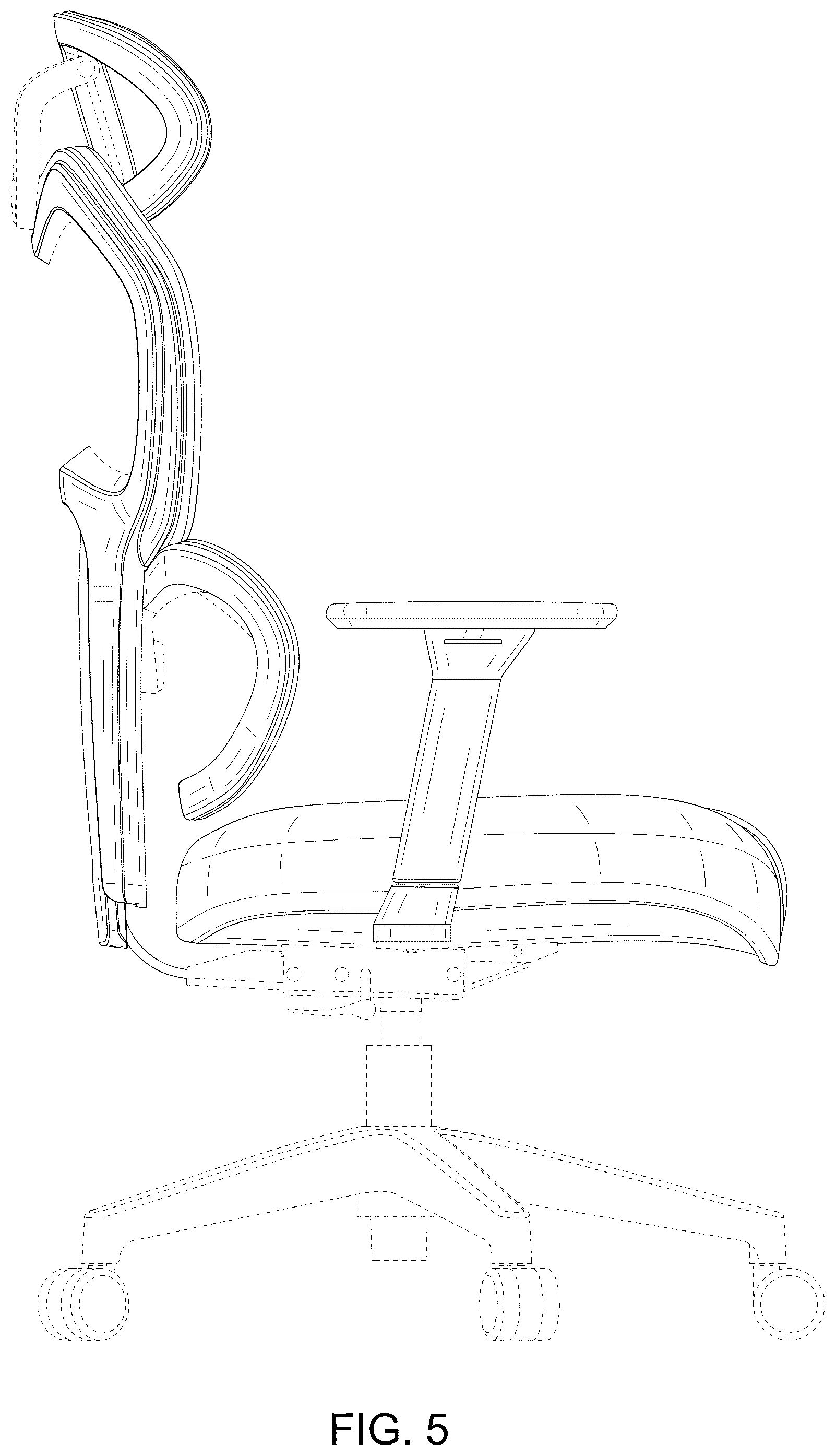 Patent USD1124736 Figure 5 – Chair