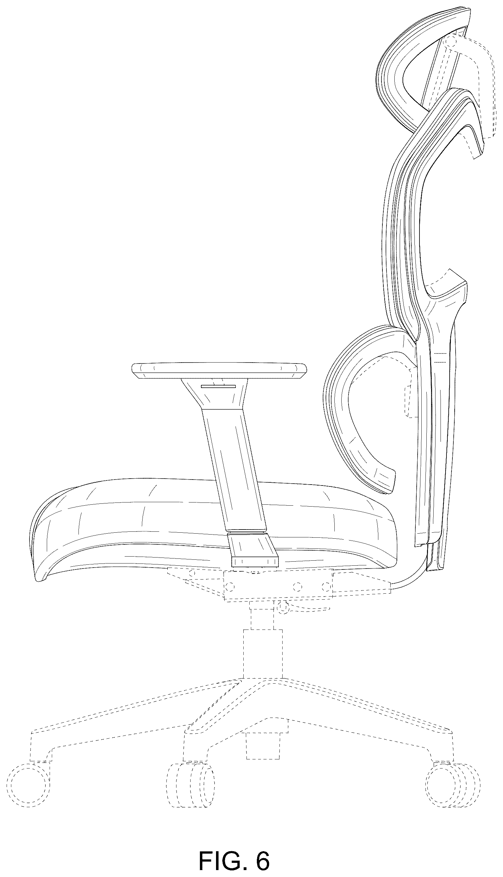 Patent USD1124736 Figure 6 – Chair
