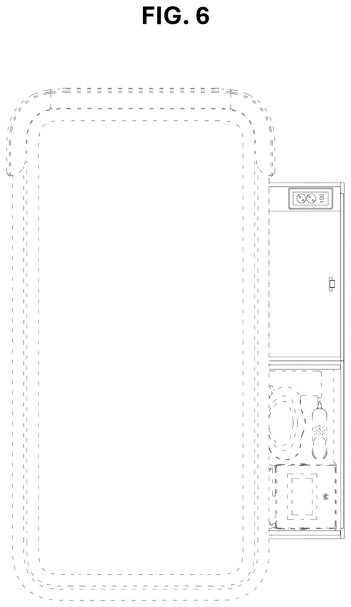 Patent USD1124738 Figure 4 – Motion bed combined with a spinal warmer