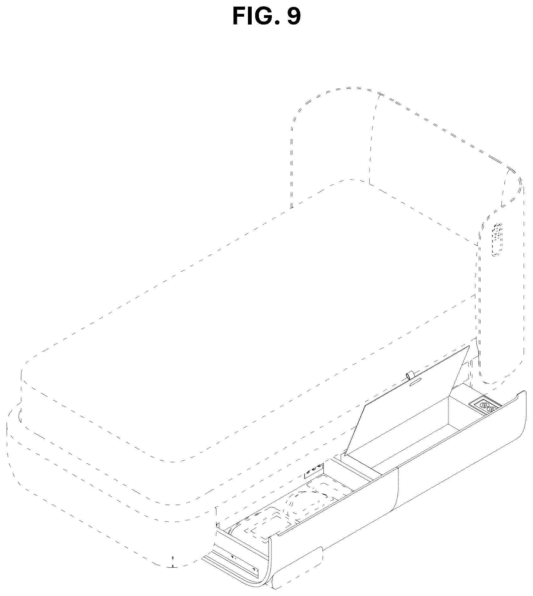 Patent USD1124738 Figure 7 – Motion bed combined with a spinal warmer