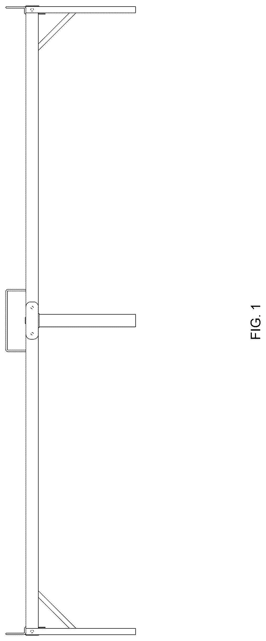 Patent USD1124739 Figure 1 – Steel frame platform bed