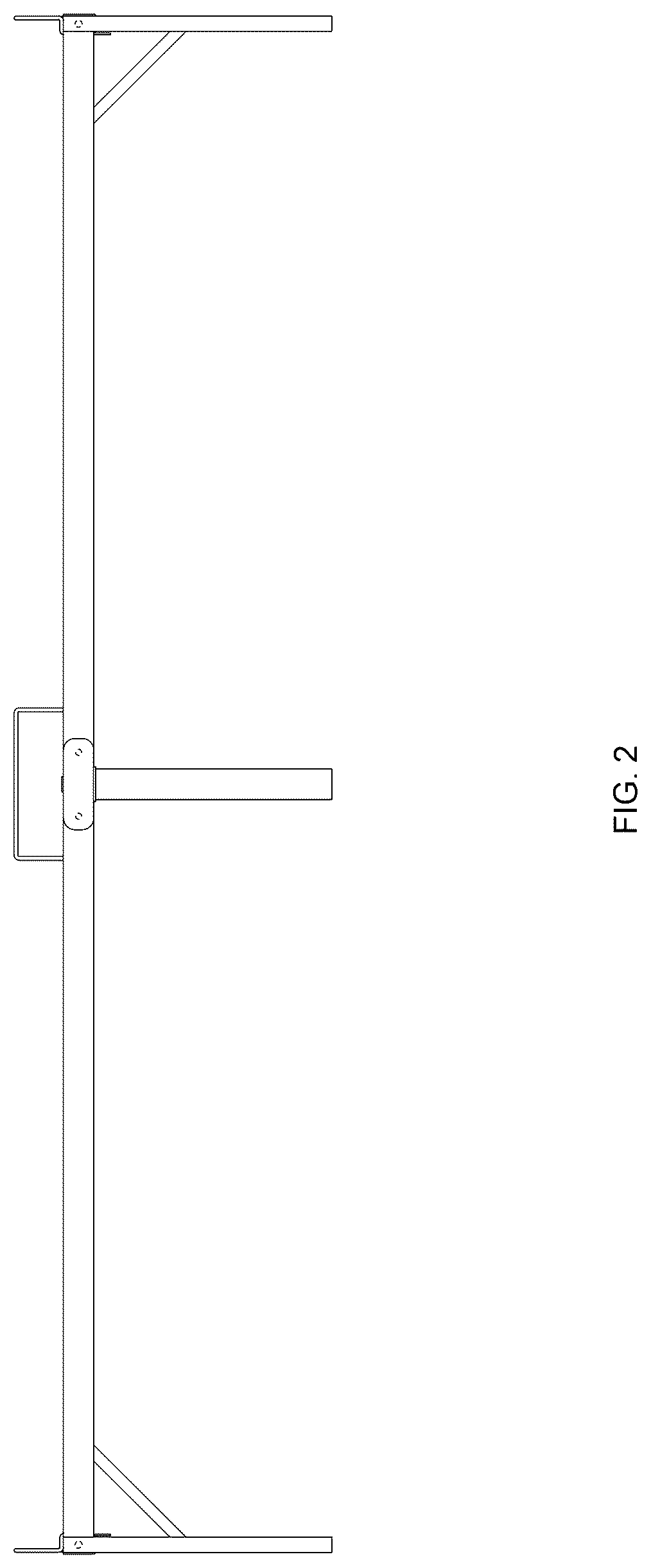 Patent USD1124739 Figure 2 – Steel frame platform bed