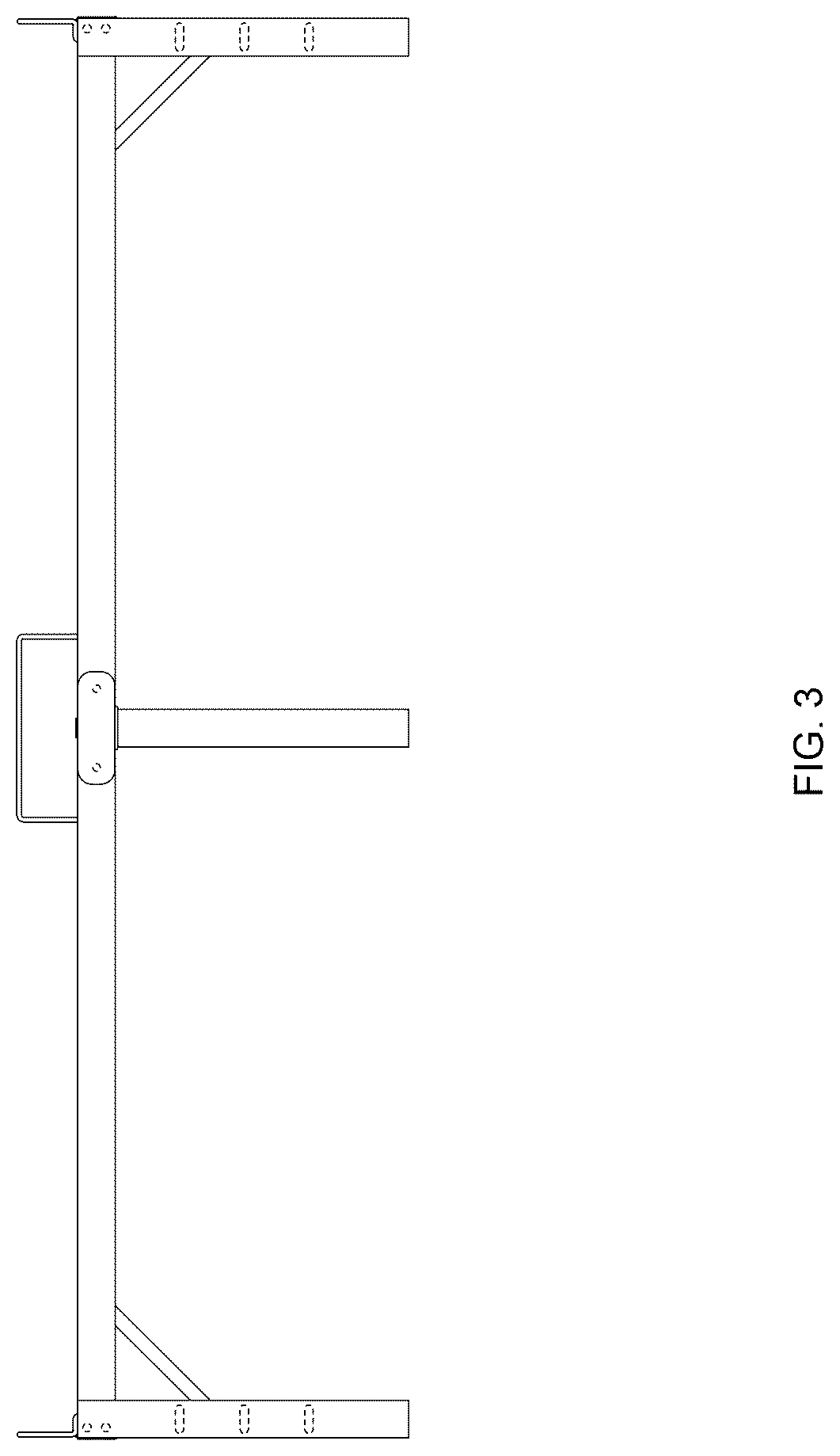 Patent USD1124739 Figure 3 – Steel frame platform bed