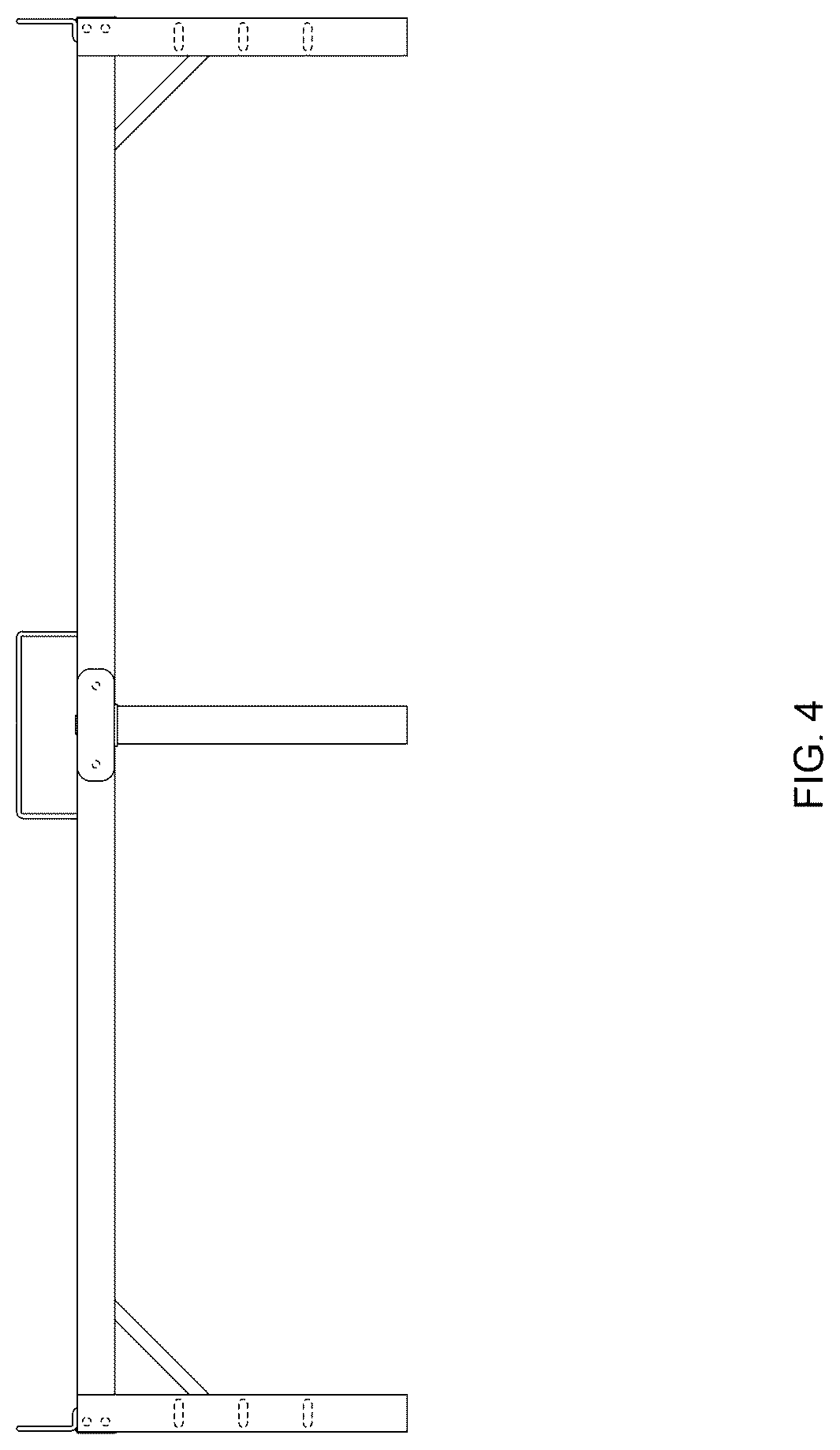 Patent USD1124739 Figure 4 – Steel frame platform bed