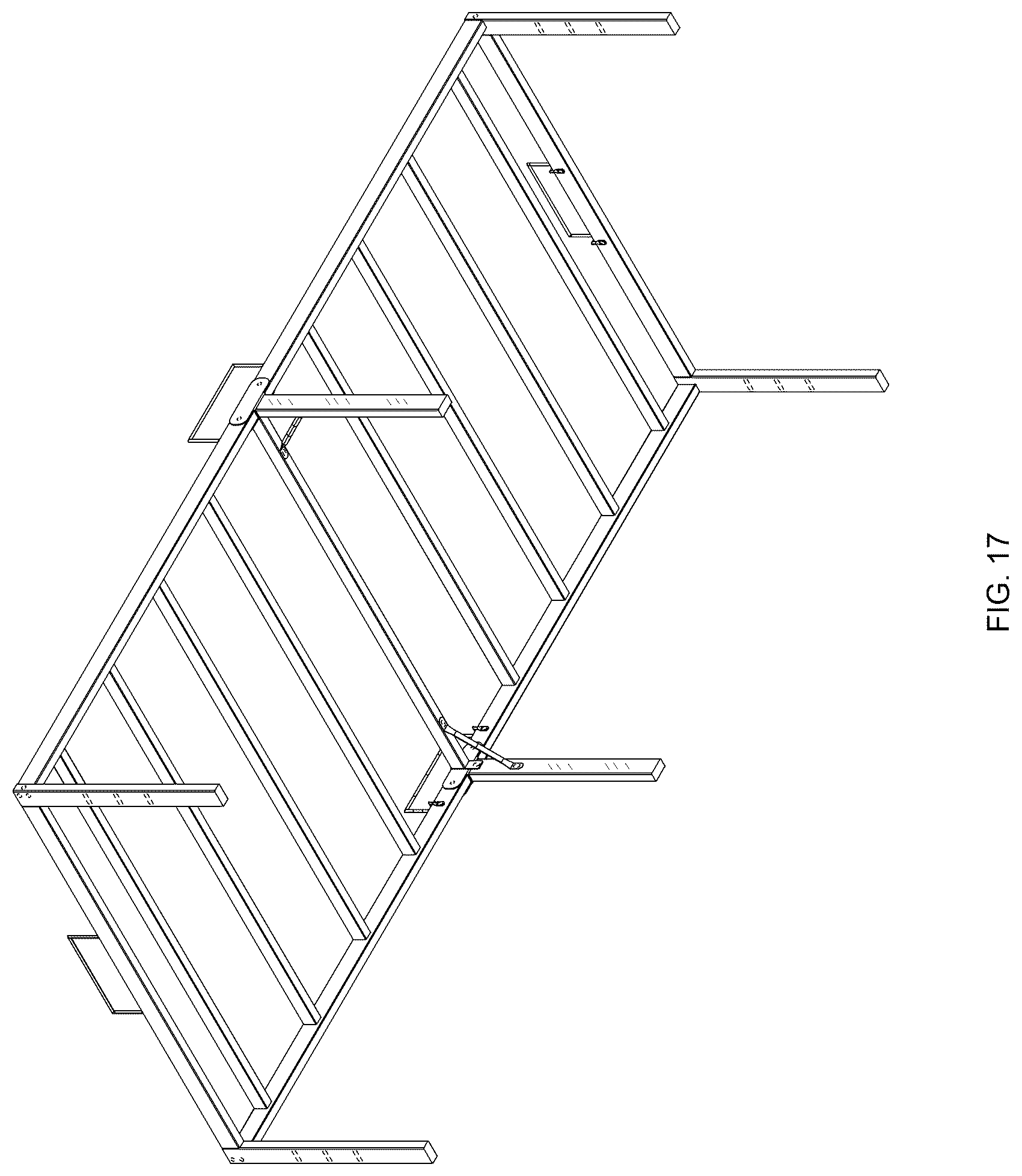 Patent USD1124739 Figure 17 – Steel frame platform bed